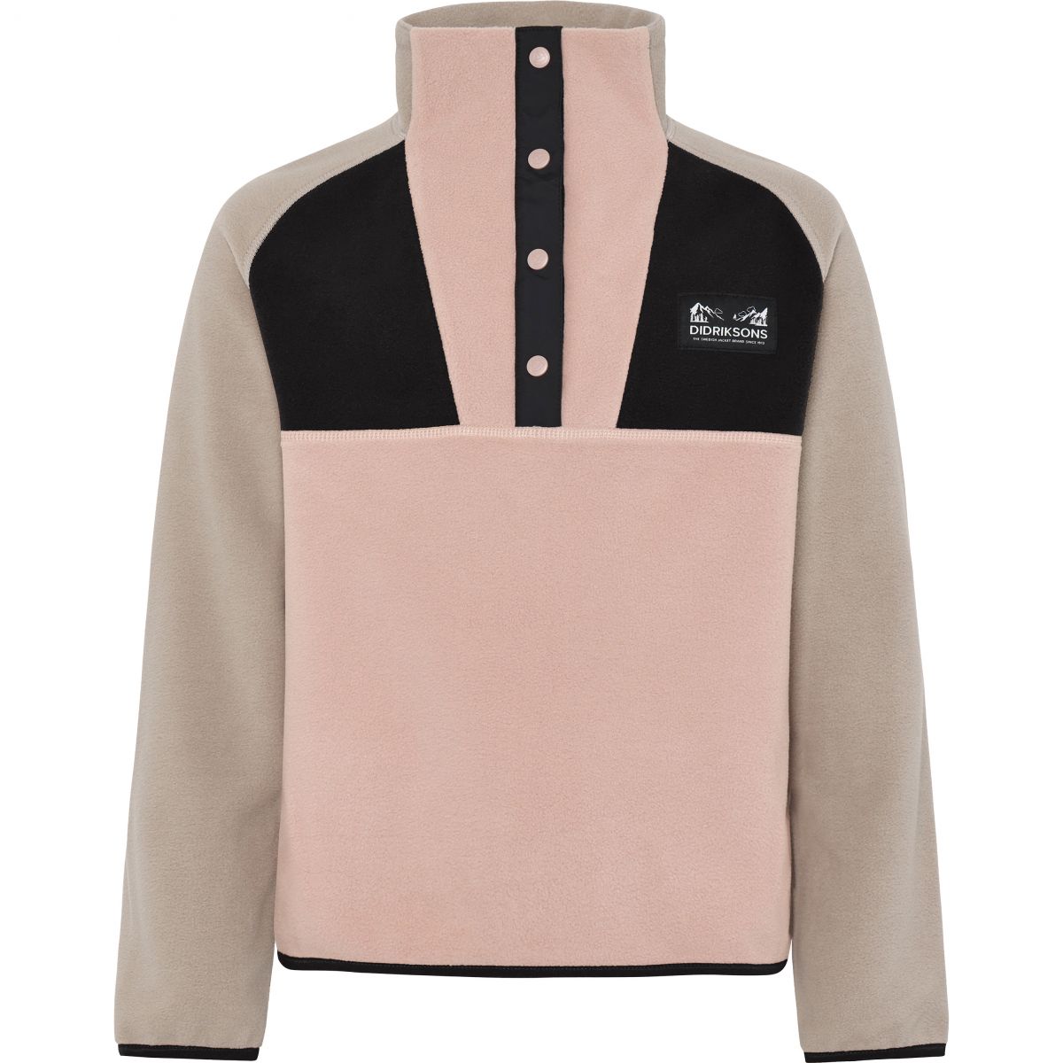 Didriksons Yokto, Fleecepullover, Junior, rosa — 2