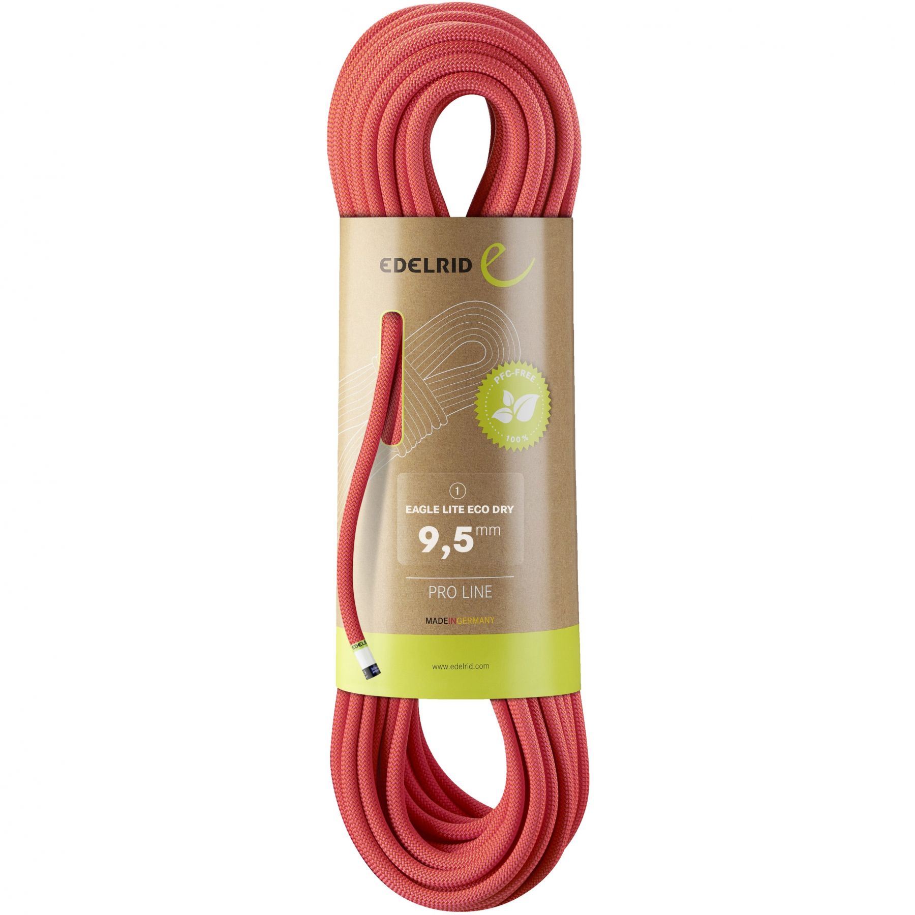 Edelrid Eagle Lite Eco Dry 9,5mm, Kletterseil, rot