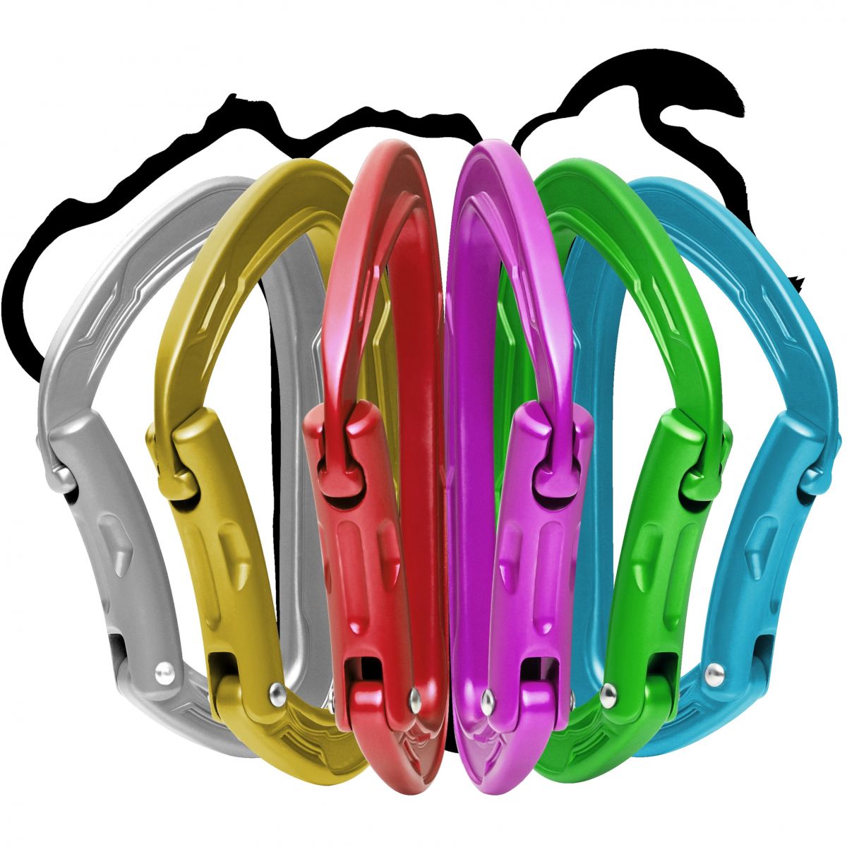 Edelrid Mission Karabinerset, 6 Stück. — 2