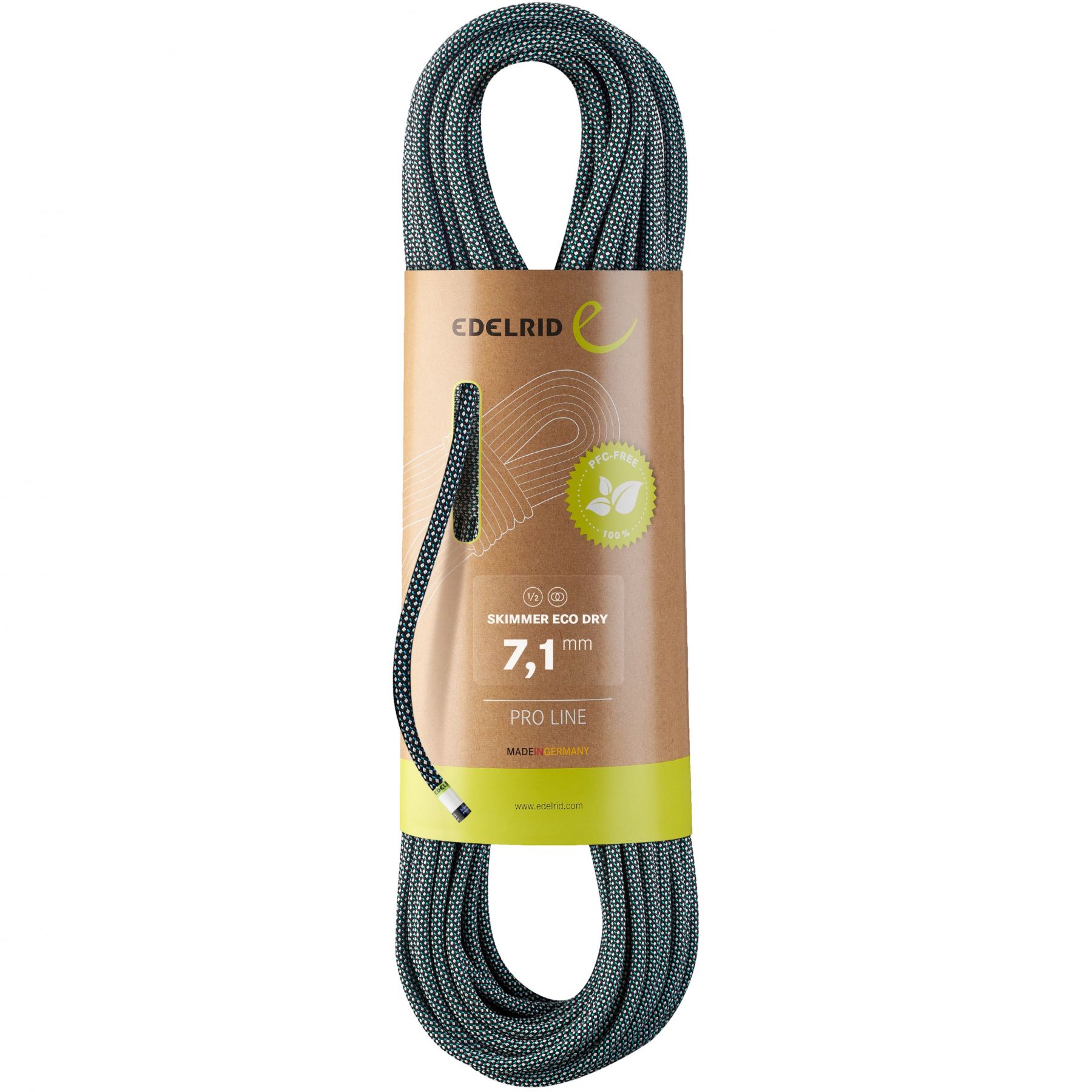 Edelrid Skimmer Eco Dry 7.1mm, Kletterseil, Unisex, Nacht