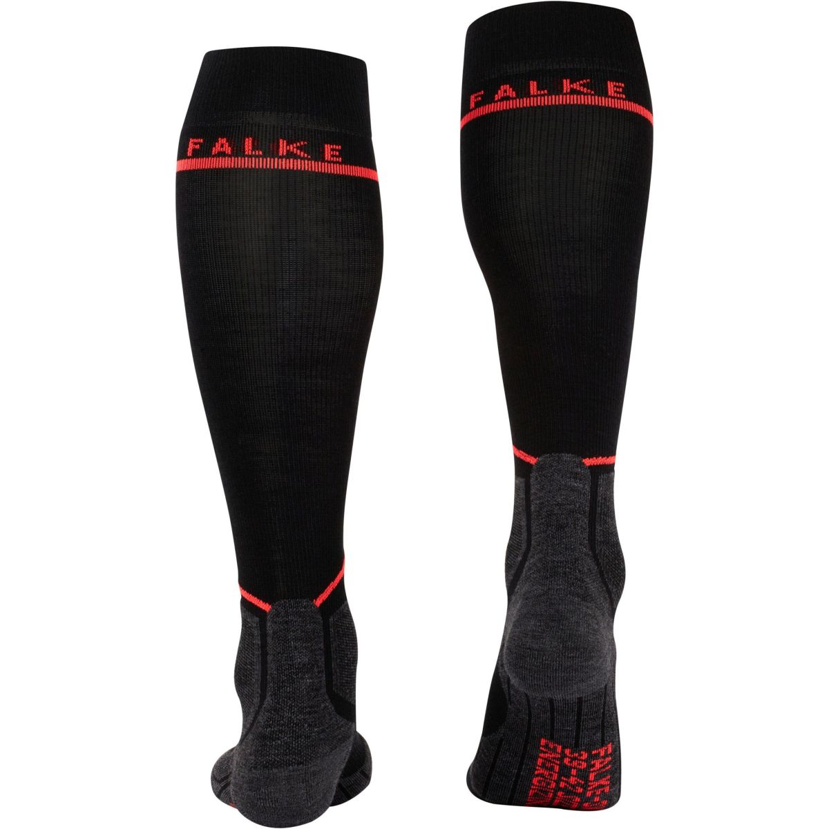 Falke SK Energizing, Skisocken, Damen, Black-Neon-Red — 2