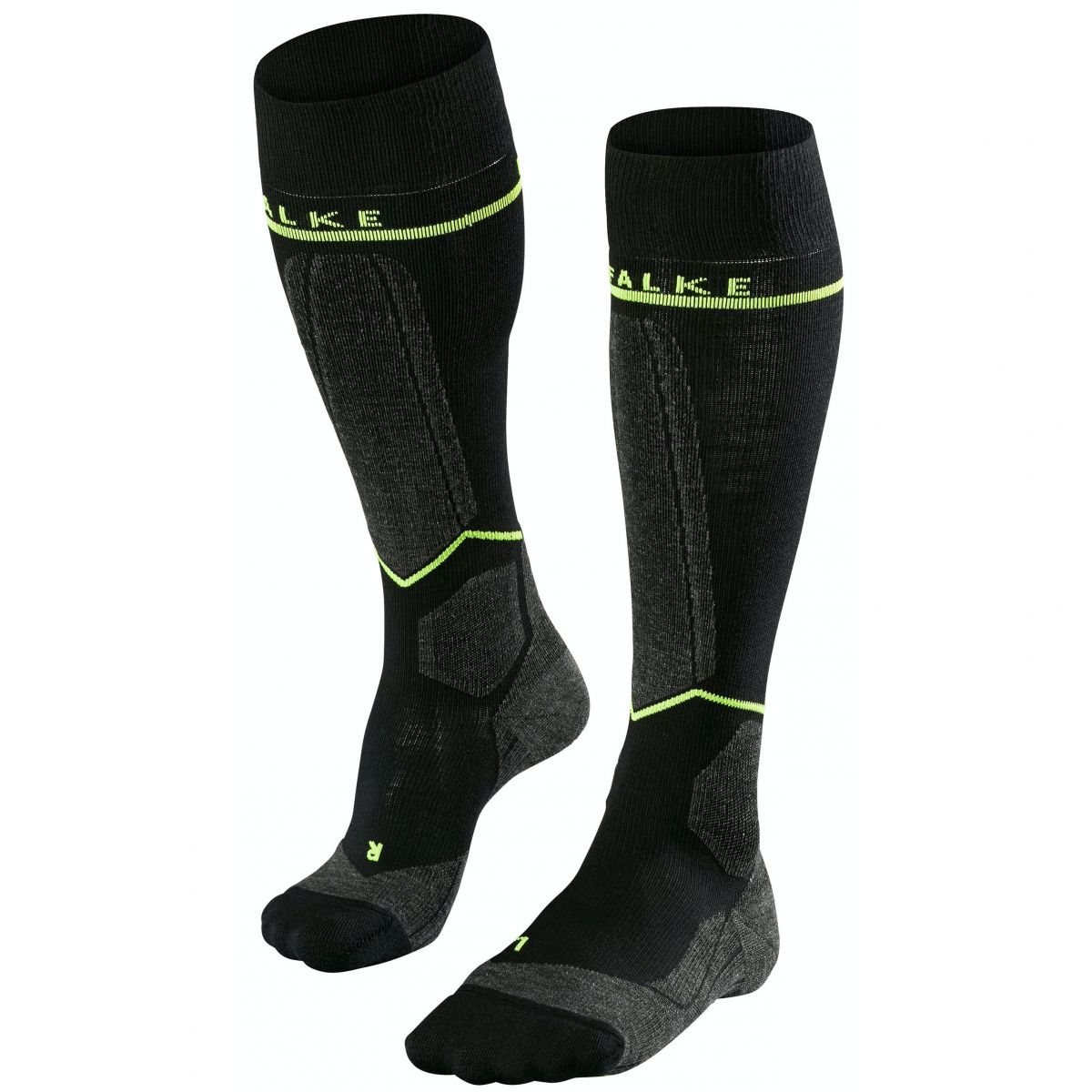 Falke SK Energizing, Skisocken, Herren, Black-Lightning — 2