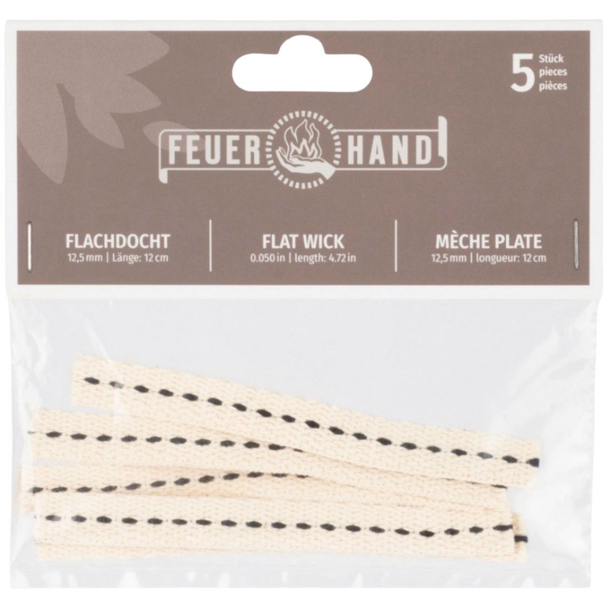 Feuerhand Flat Wick 12 cm for 276, Docht, 5 Stk. — 2