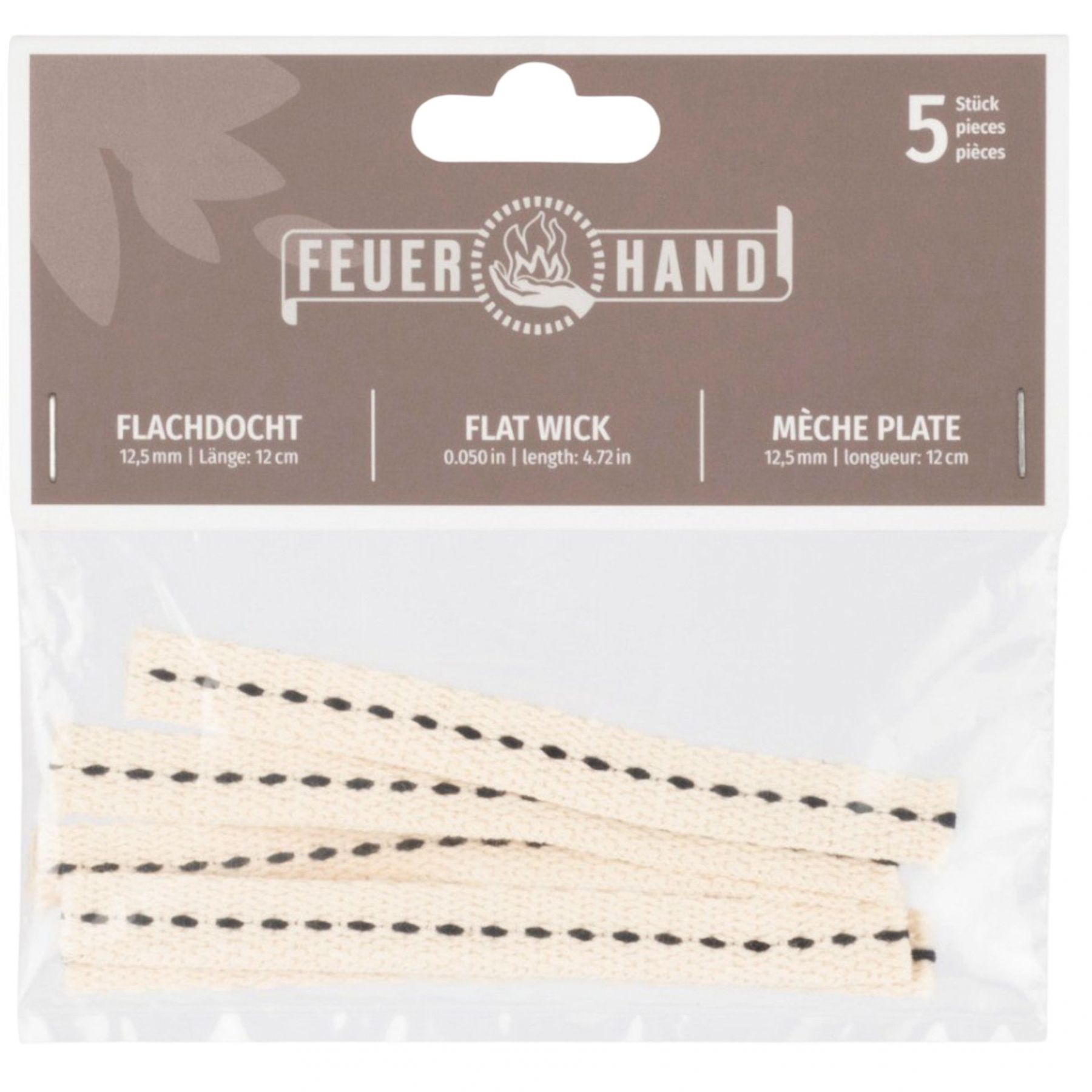 Feuerhand Flat Wick 12 cm for 276, Docht, 5 Stk.