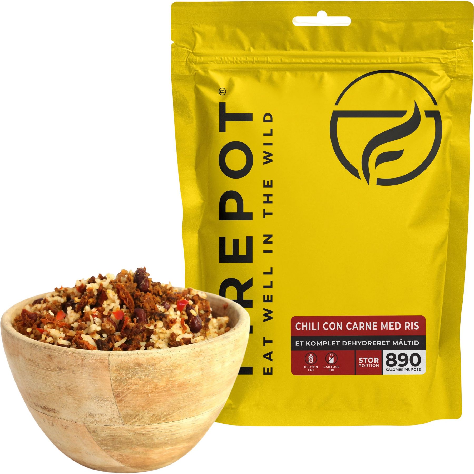 Firepot Chili con Carne mit Reis, gefriergetrocknete Nahrung, XL