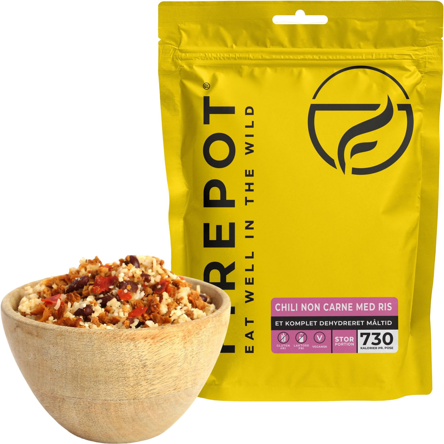 Firepot Chili non Carne mit Reis, gefriergetrocknete Nahrung, XL