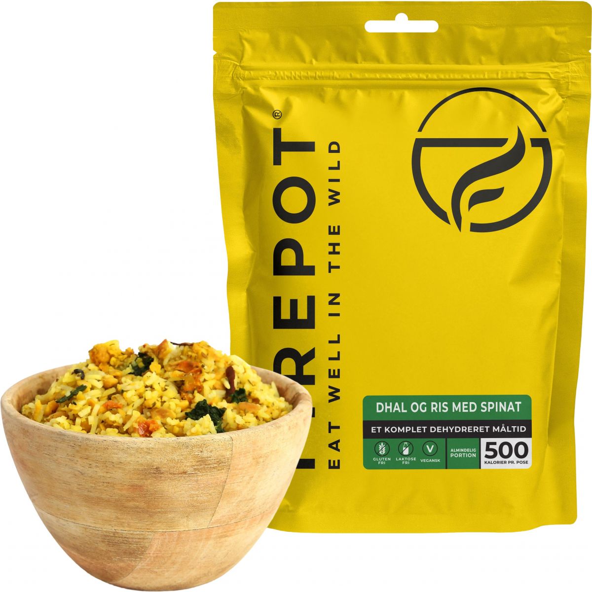 Firepot Dhal und Reis mit Spinat, gefriergetrocknete Nahrung, Reg — 2