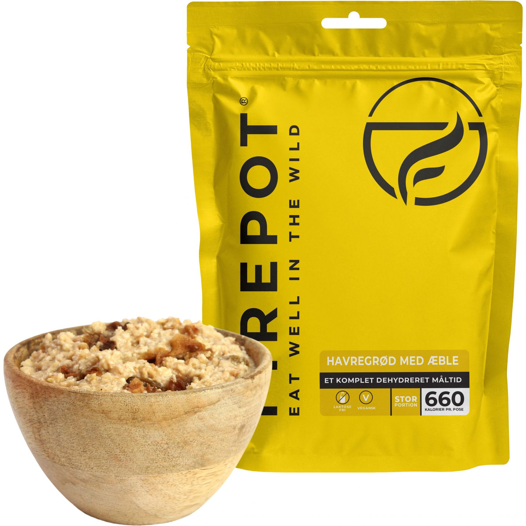 Firepot Haferbrei mit Apfel, gefriergetrocknete Nahrung, XL