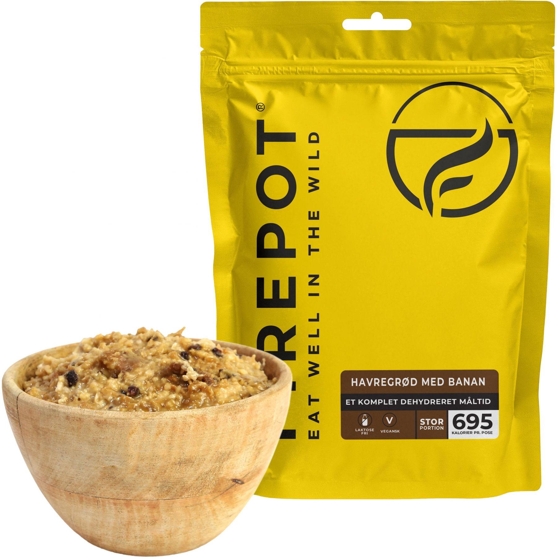 Firepot Haferbrei mit Banane, gefriergetrocknete Nahrung, XL