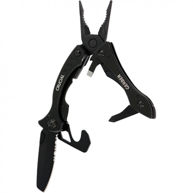 Gerber Crucial Multi-Tool w/Strap Cutter, Multitool, schwarz