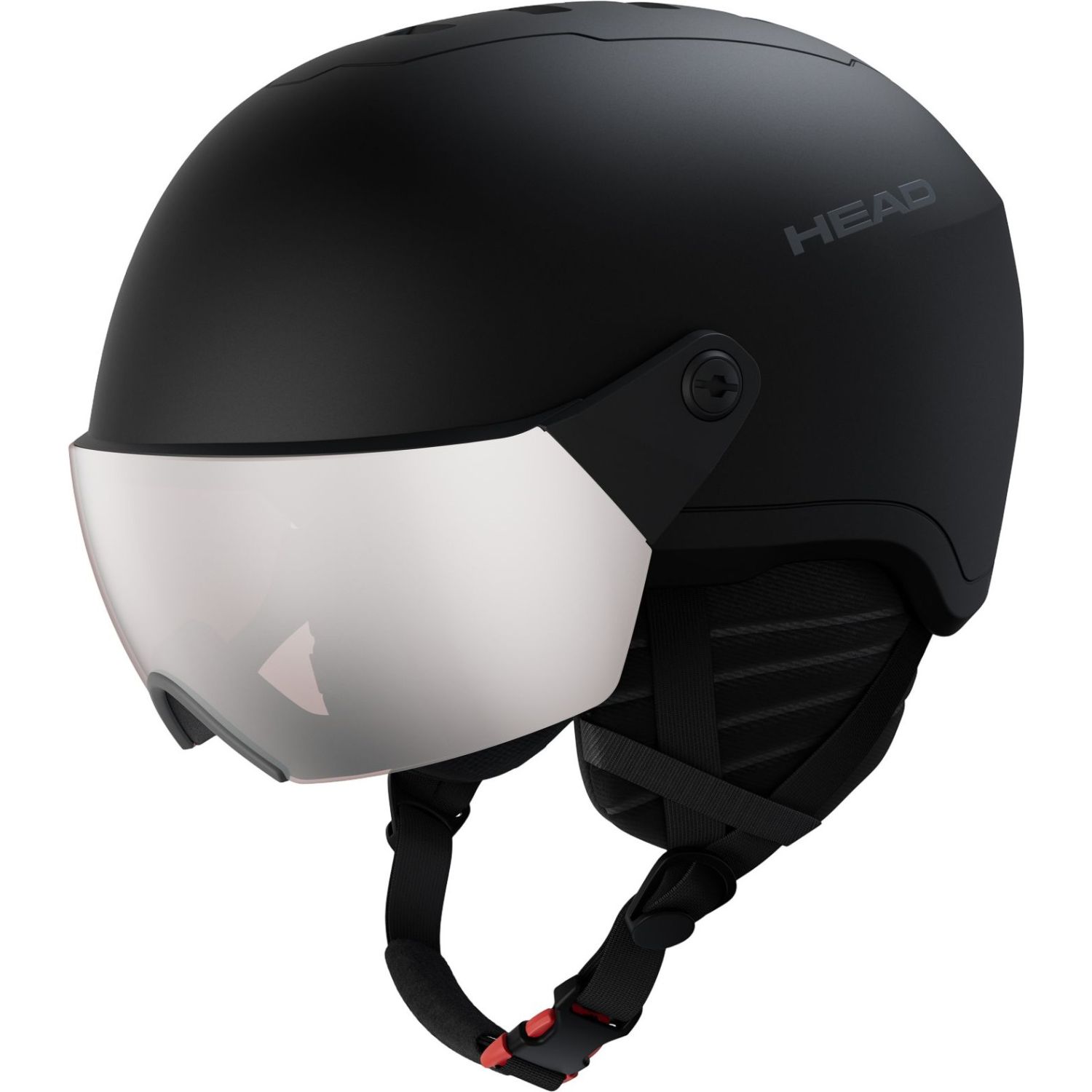 HEAD Yuki, Skihelm mit Visier, Junior, schwarz