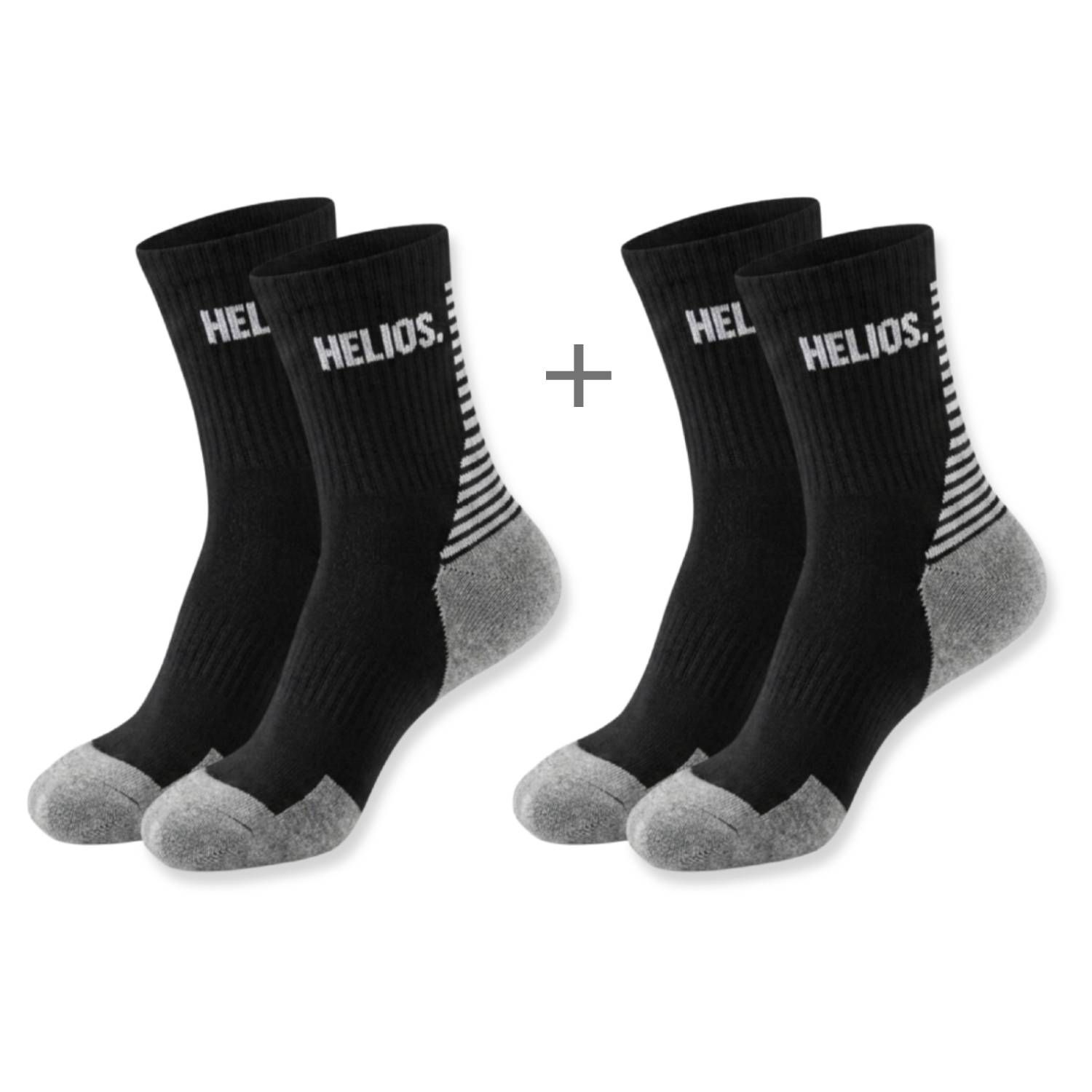 HELIOS Coolmax, Laufsocken, 2 Paar, schwarz