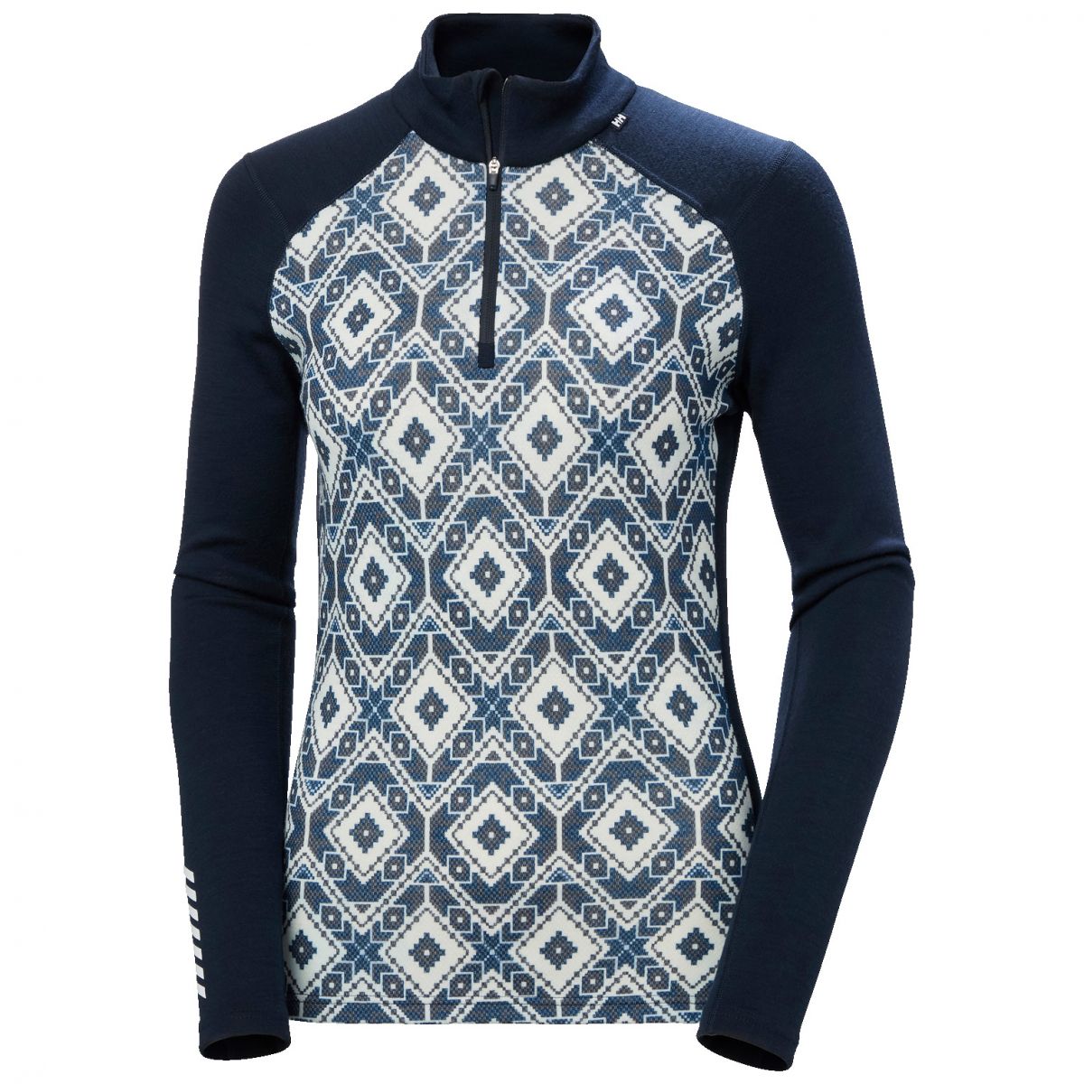 Helly Hansen Lifa Merino Midweight Graphic 1/2 Zip, Damen, navy — 2