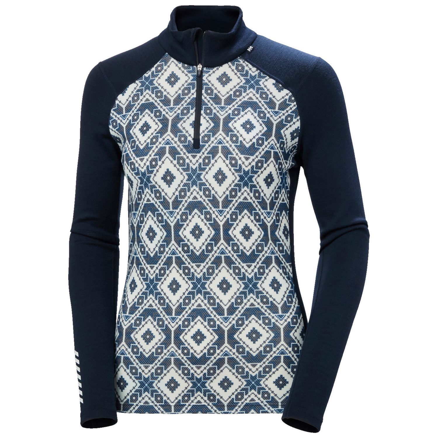 Helly Hansen Lifa Merino Midweight Graphic 1/2 Zip, Damen, navy