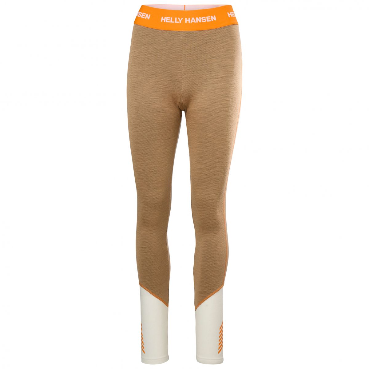 Helly Hansen Lifa Merino Midweight 1/2 Zip Set, Damen, hvid/brun — 2