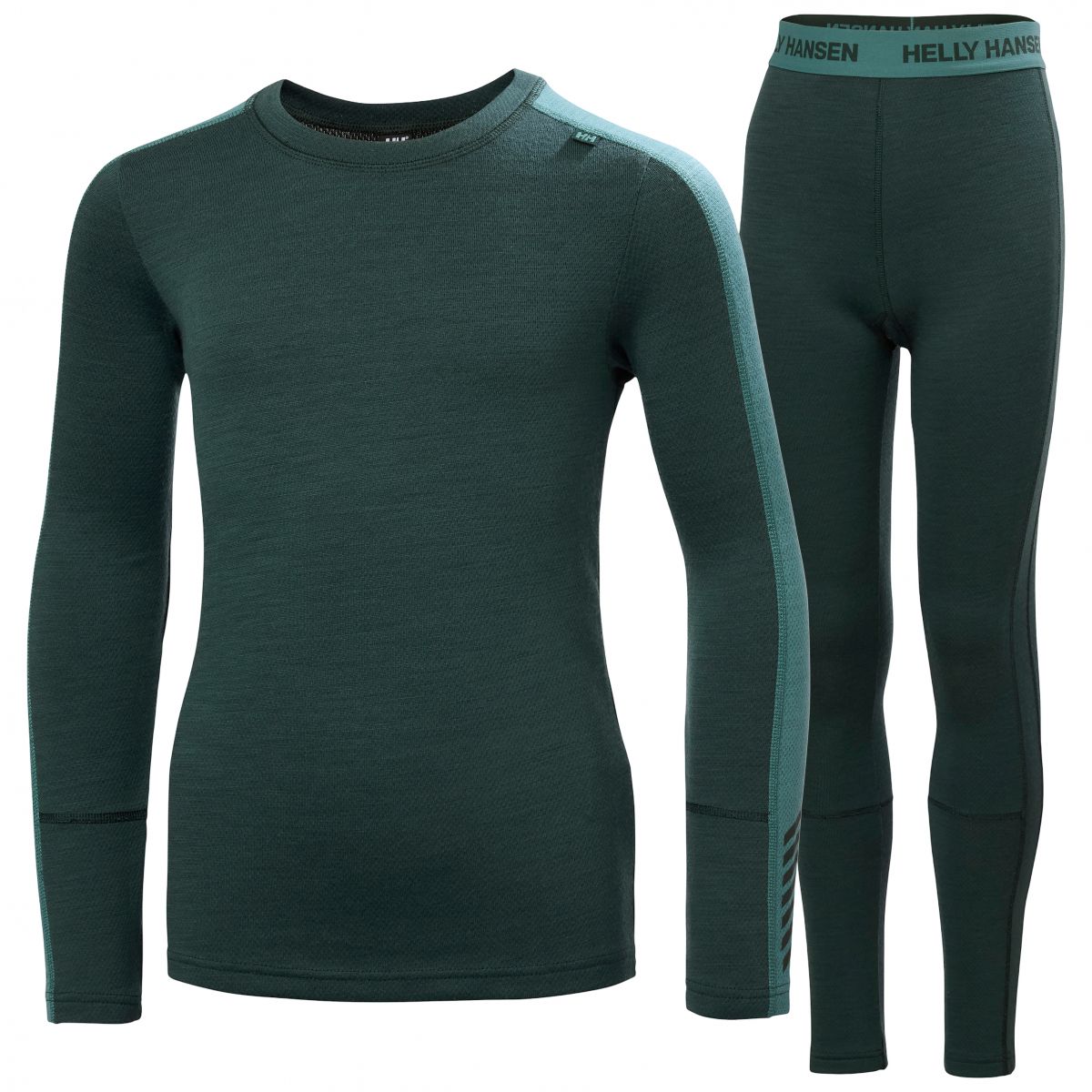 Helly Hansen Lifa Merino Midweight, Set, Junior, grün — 2