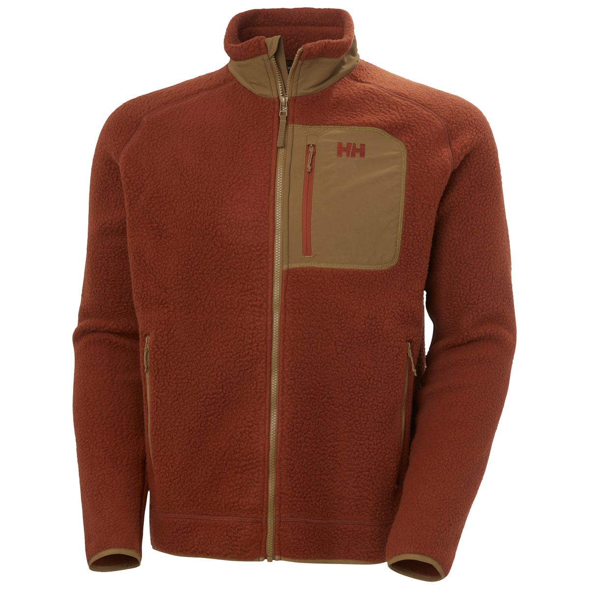 Helly Hansen Panorama Pile Block, Fleecejacke, Herren, braun — 2