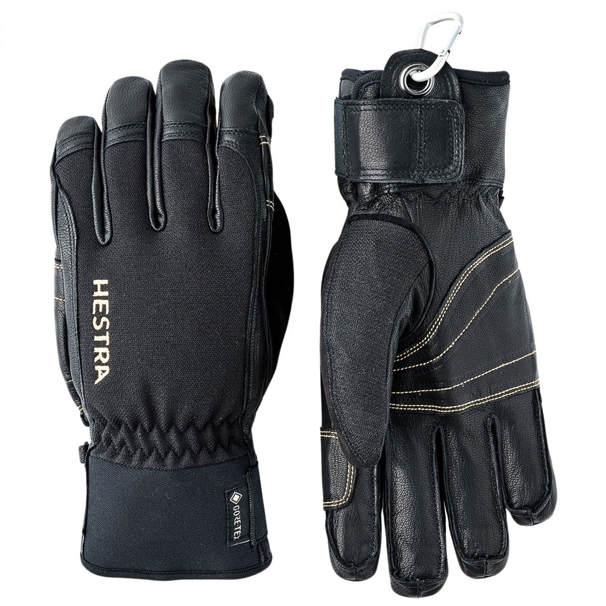 Hestra Army Leather Gore-Tex Short, Skihandschuhe, schwarz — 2