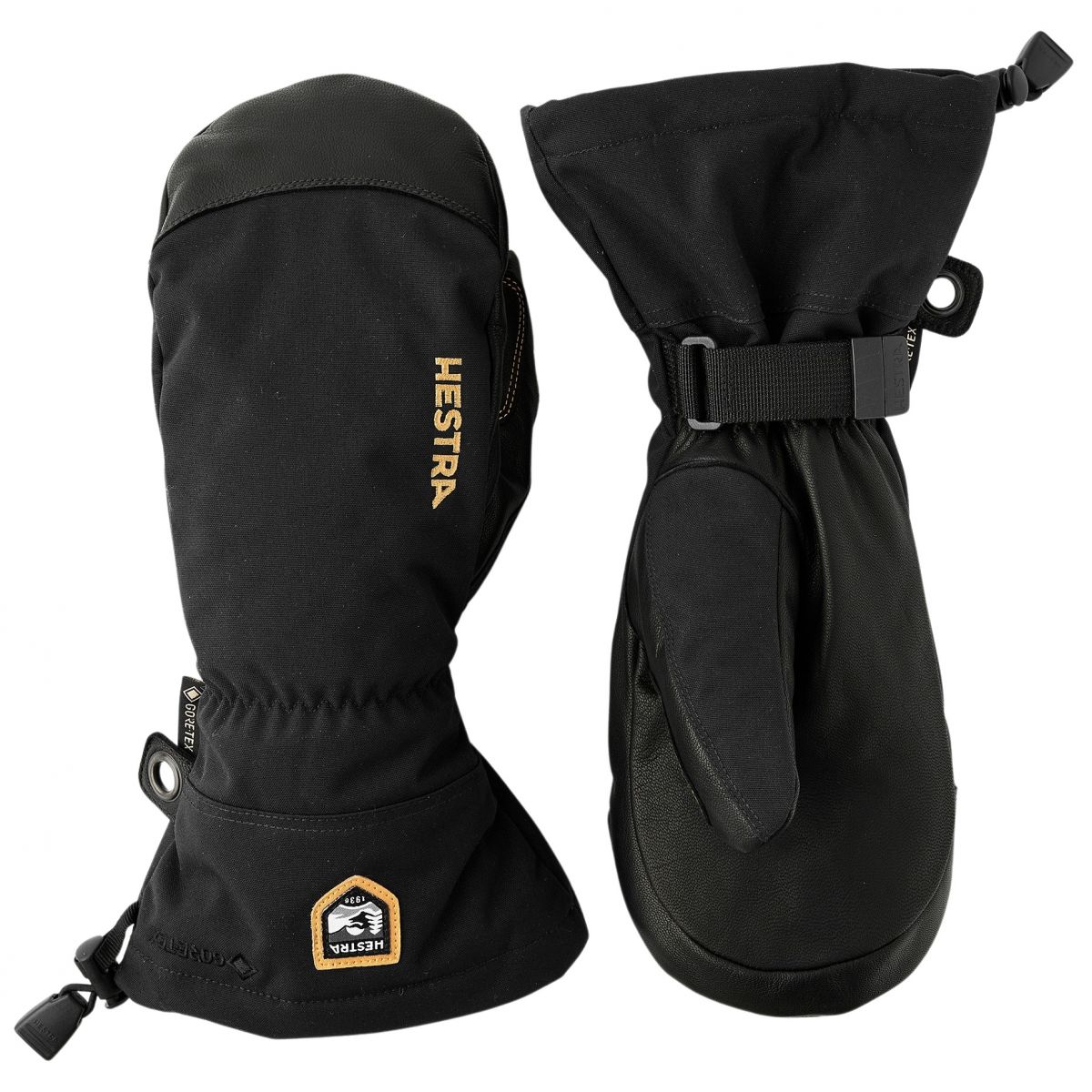 Hestra Army Leather Gore-Tex, Skifäustlinge, schwarz — 2
