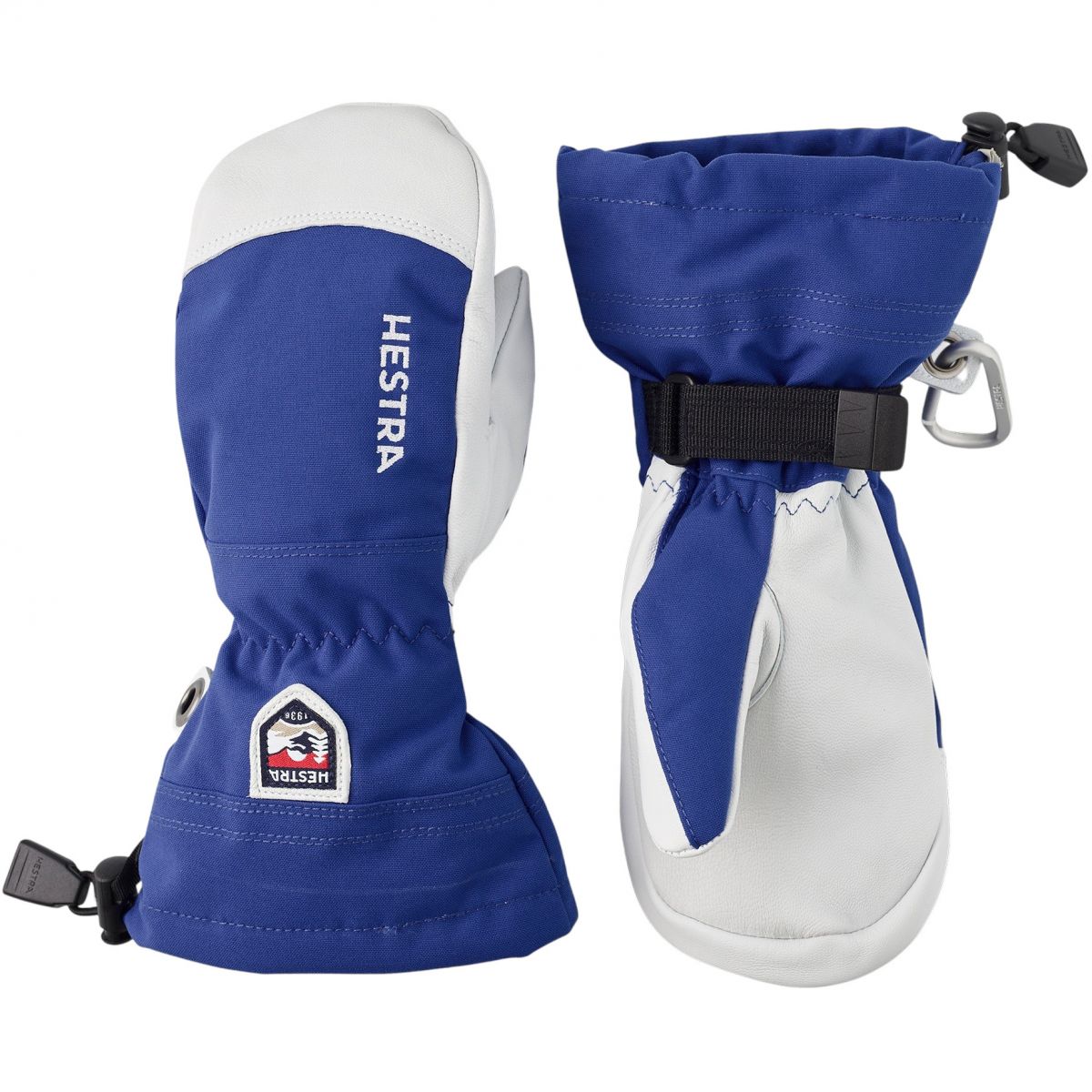 Hestra Army Leather Heli Ski Jr, Skifäustlinge, Junior, blau — 2