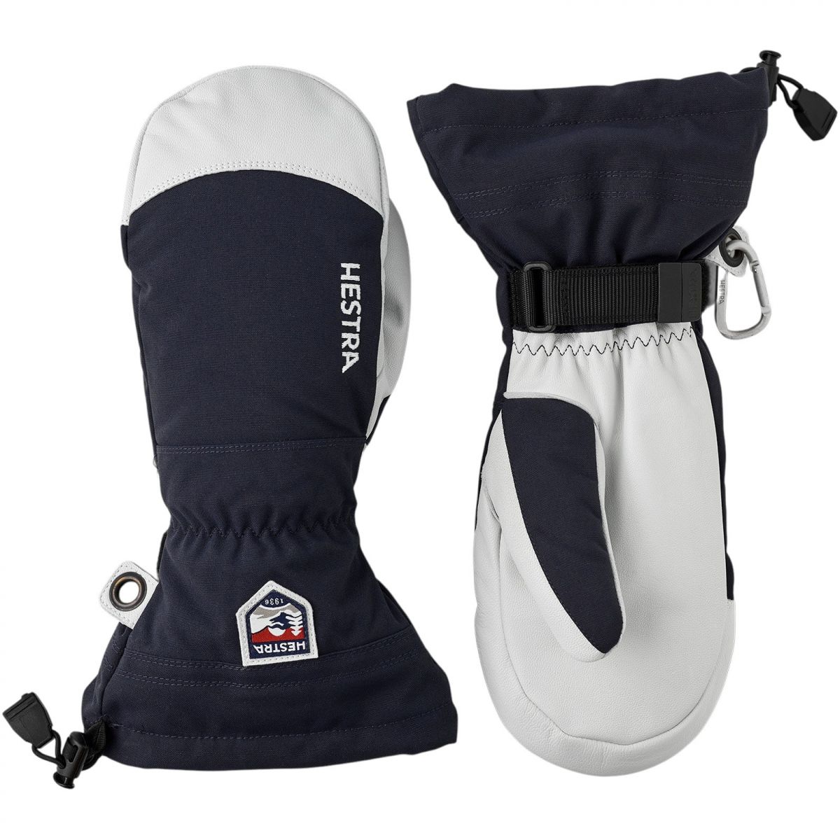 Hestra Army Leather Heli Ski, Skifäustlinge, Navy — 2