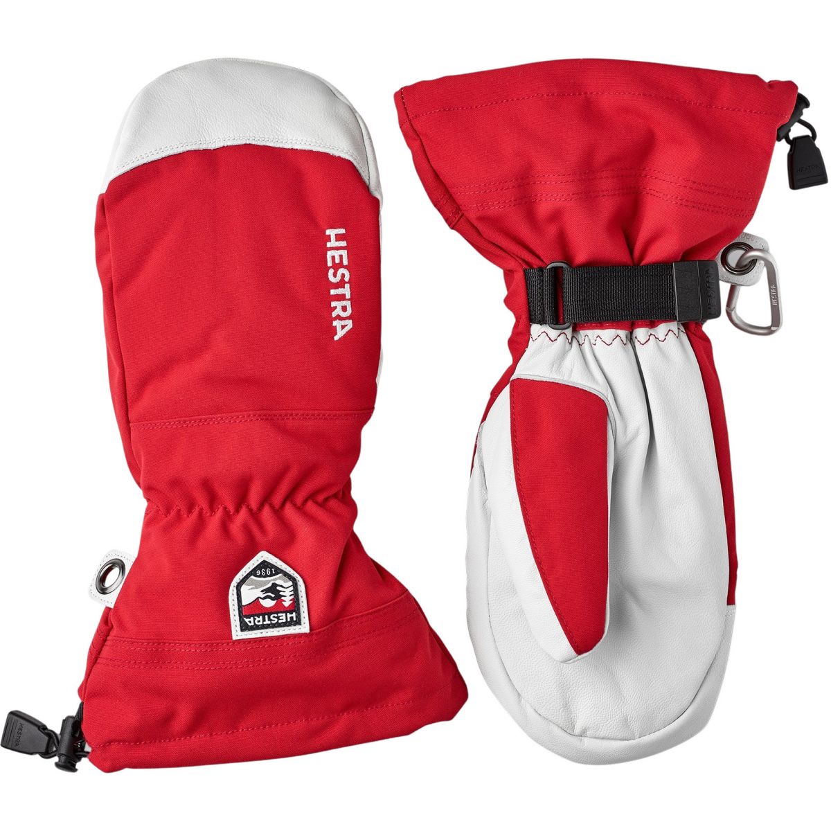 Hestra Army Leather Heli Ski, Skifäustlinge, rot — 2