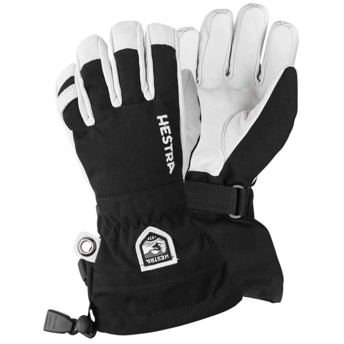 Hestra Army Leather Heli Skihandschuhe, Junior, schwarz — 2