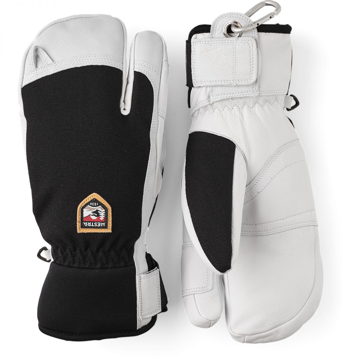 Hestra Army Leather Patrol 3-Finger-Skihandschuhe, schwarz — 2