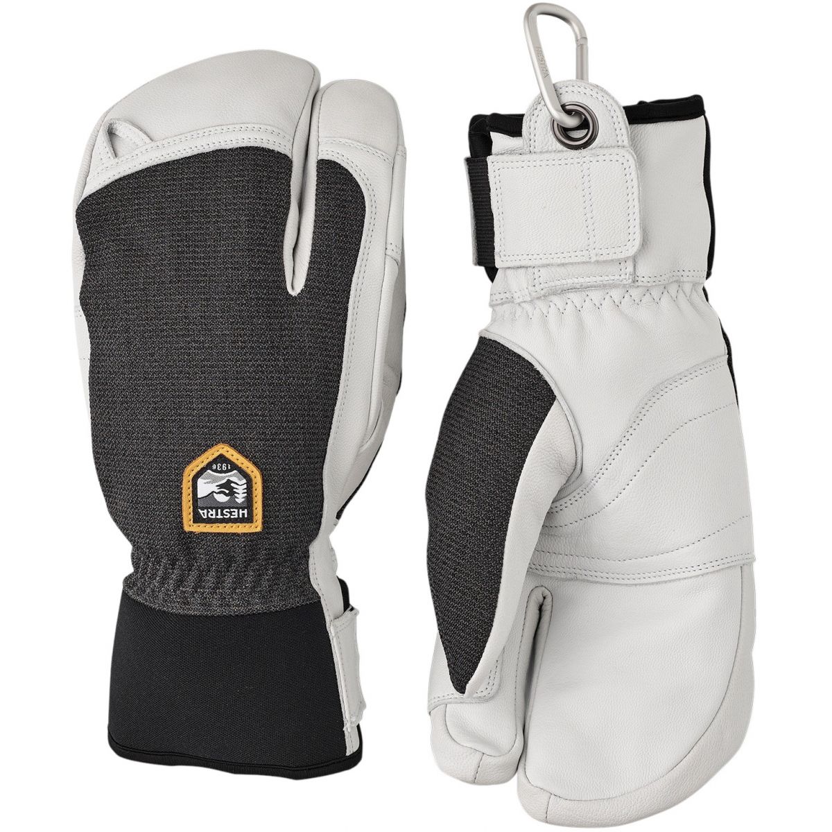 Hestra Army Leather Patrol, 3-Finger-Skihandschuhe, dunkelgrau — 2