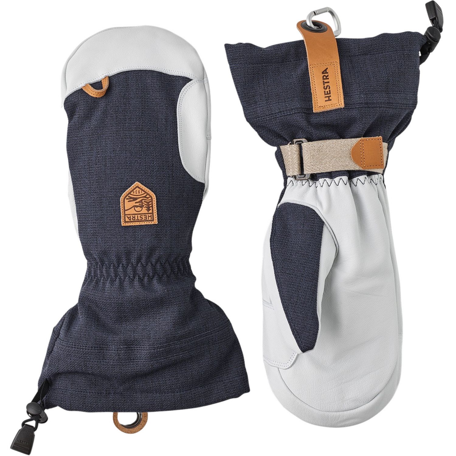 Hestra Army Leather Patrol Gauntlet, Fäustlinge, Navy