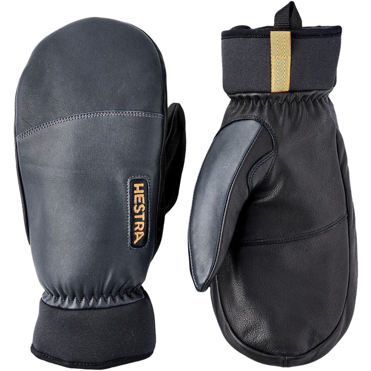 Hestra Army Leather Wool Terry, Skifäustlinge, Herren, grau — 2