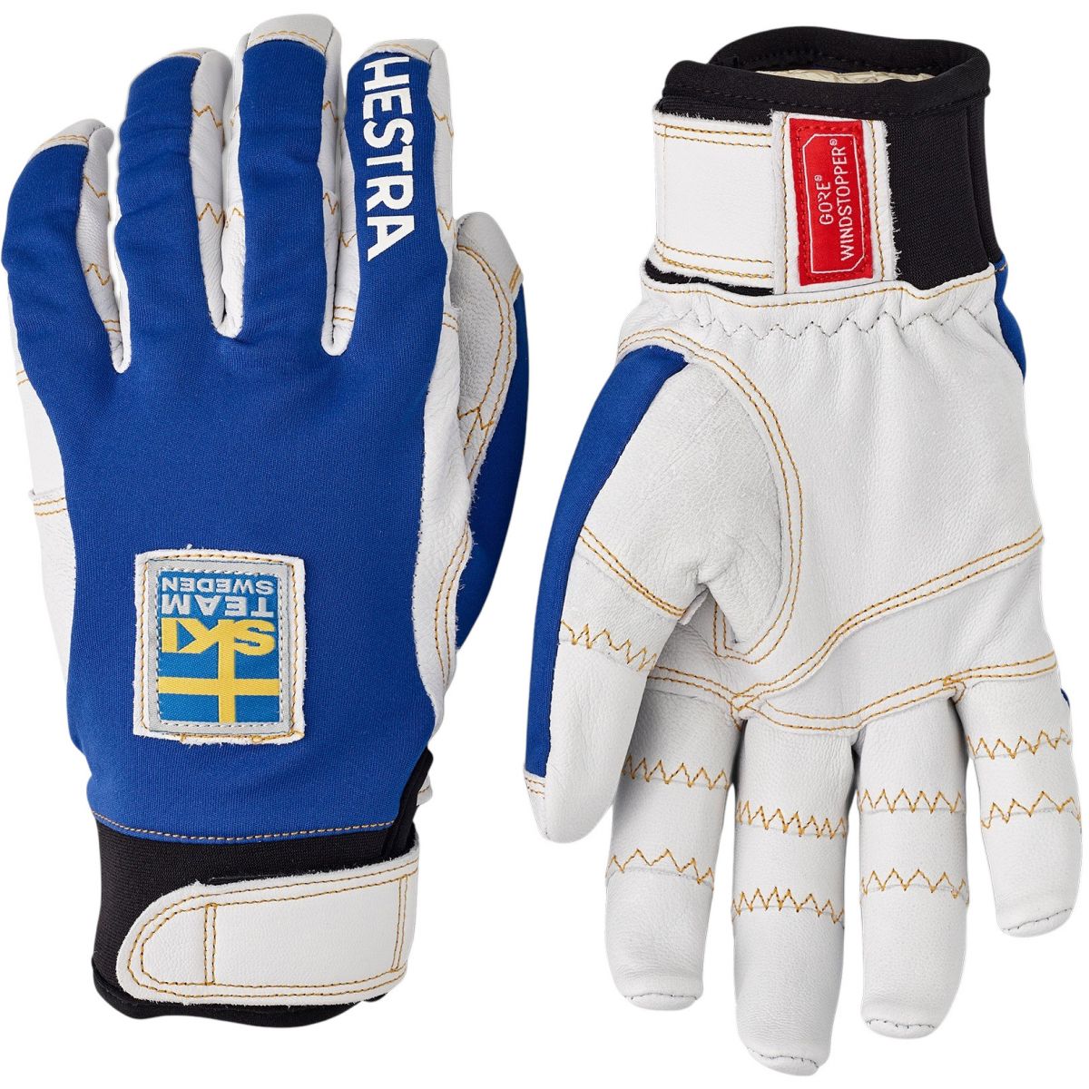 Hestra Ergo Grip Active, Skihandschuhe, blau/gelb — 2
