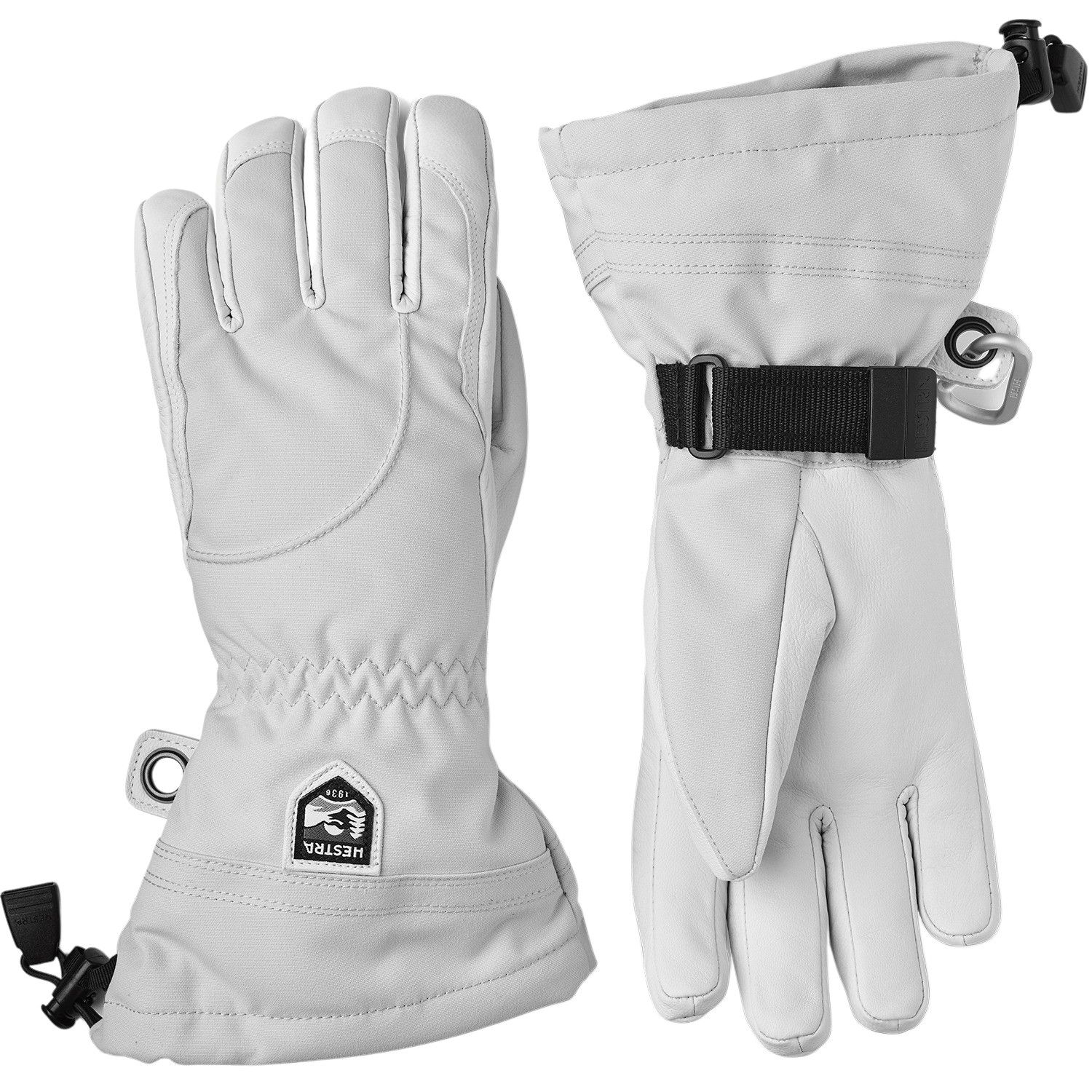 Hestra Heli Ski, Skihandschuhe, Damen, hellgrau/weiß