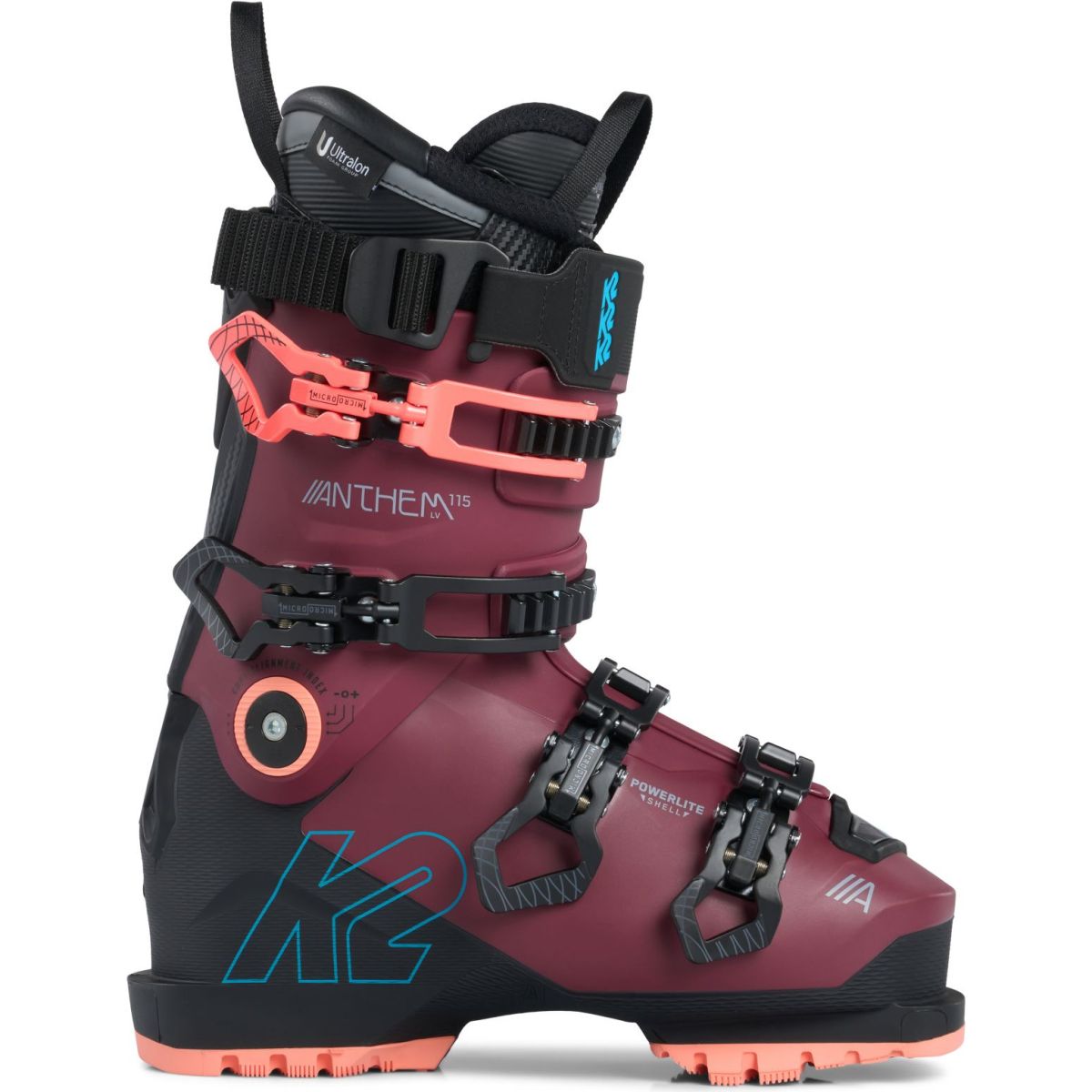 K2 Anthem 115 MV, Skischuhe, Damen, dunkelrot — 2