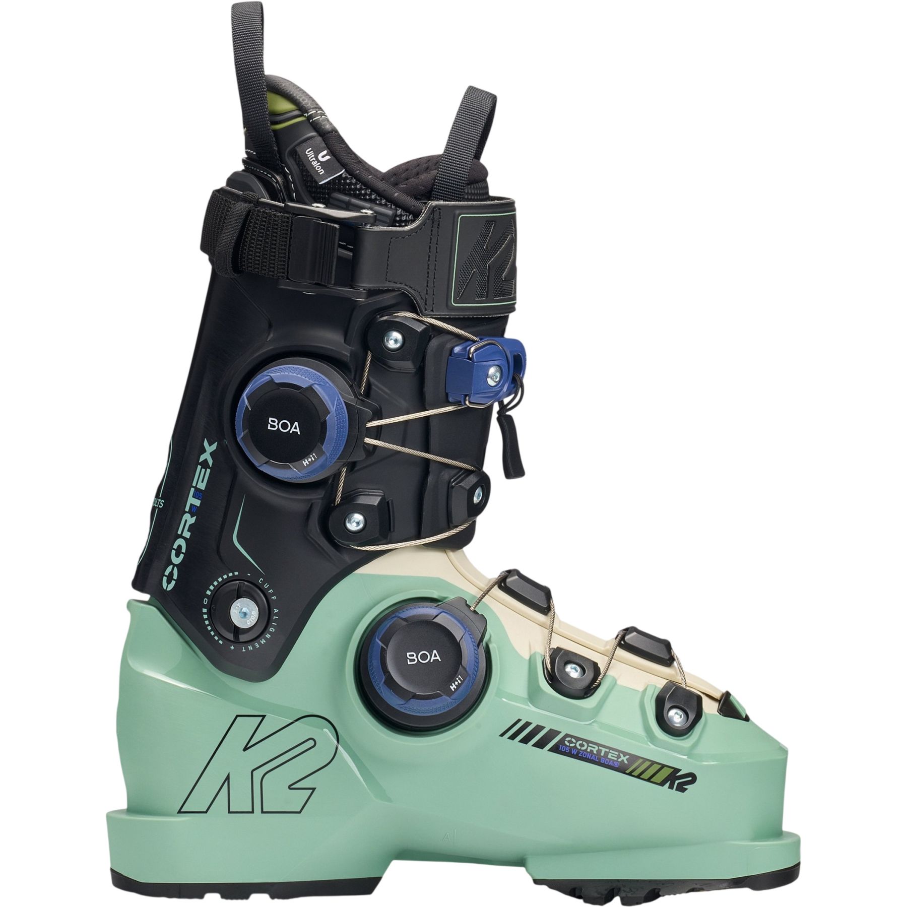 K2 Cortex Zonal 105 BOA, Skischuhe, Damen, schwarz/hellblau