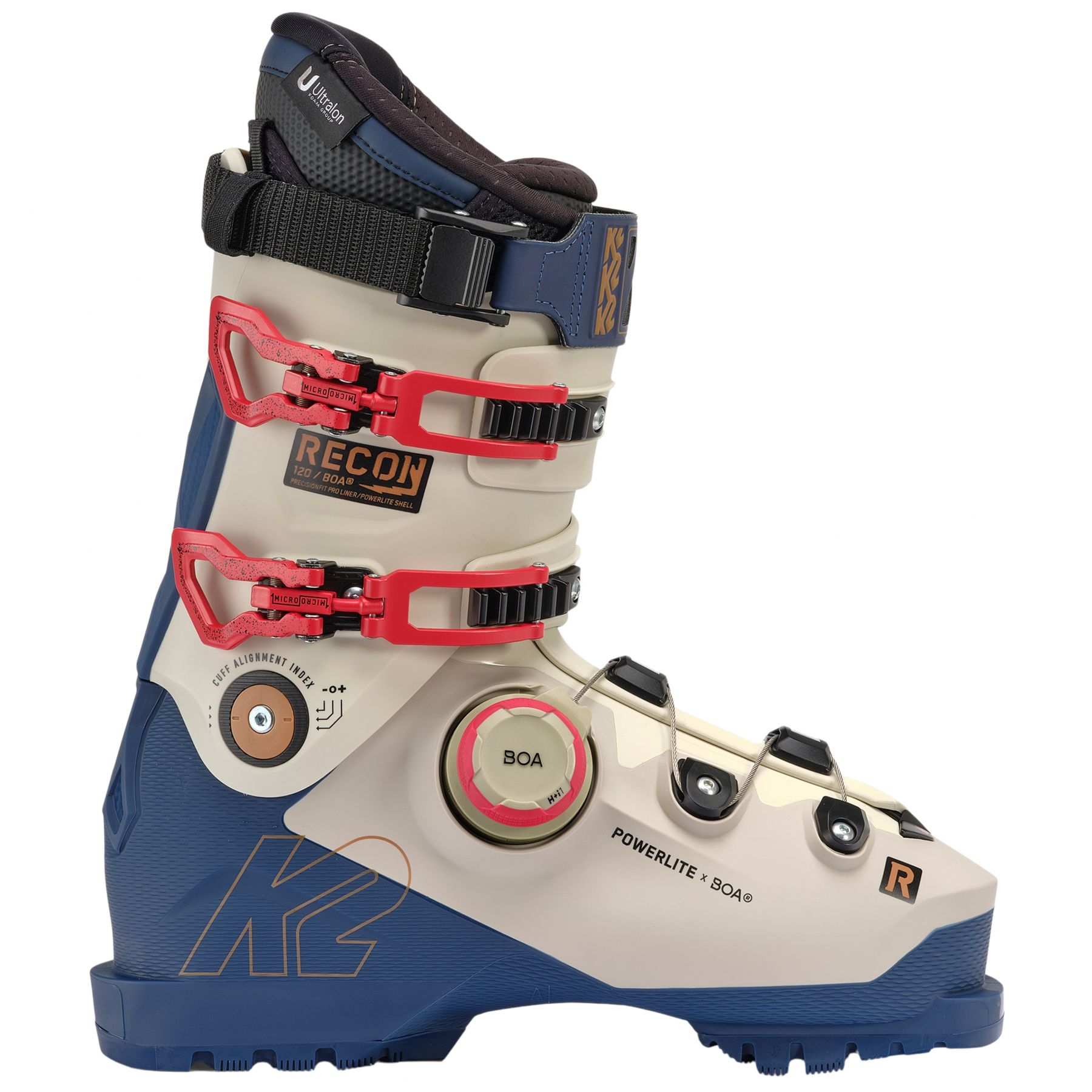 K2 RECON 120 BOA Skischoen (Maat - 265, Kleur - White/Blue)