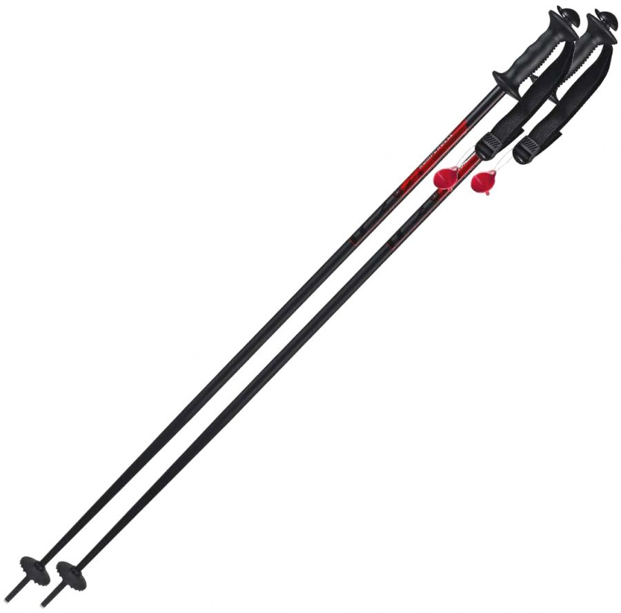 Komperdell Alpine Skistock mit Flachmann, Skistock, schwarz/rot