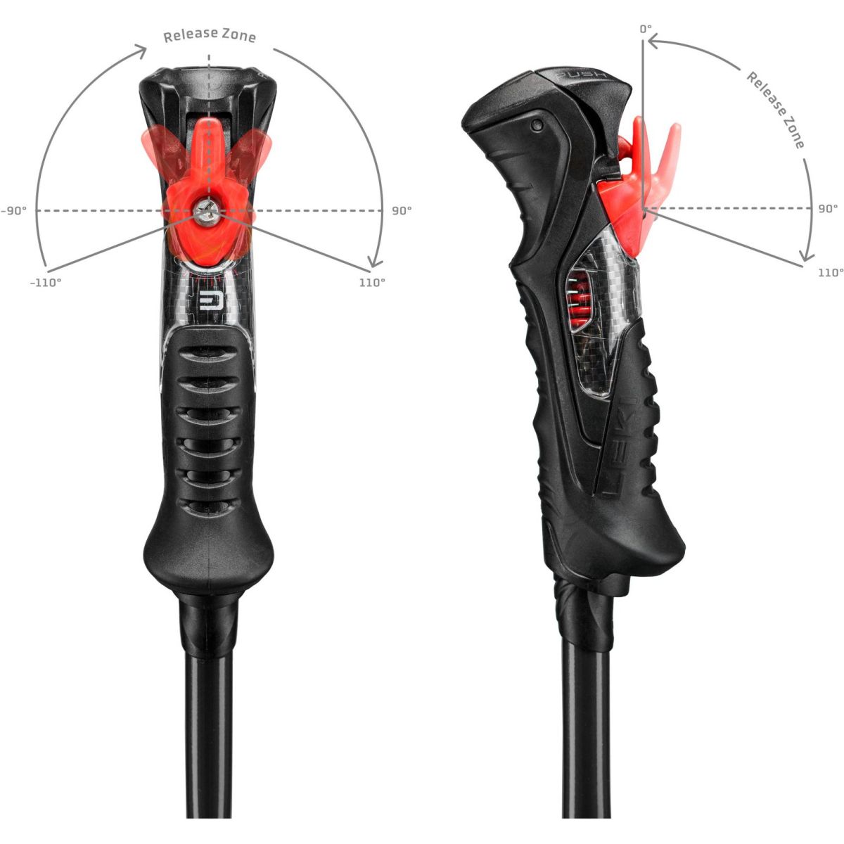 Leki Airfoil 14 TR, Skistöcke, schwarz/grau — 2