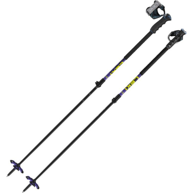 Leki Detect Vario TR XL, Skistöcke, lila/gelb