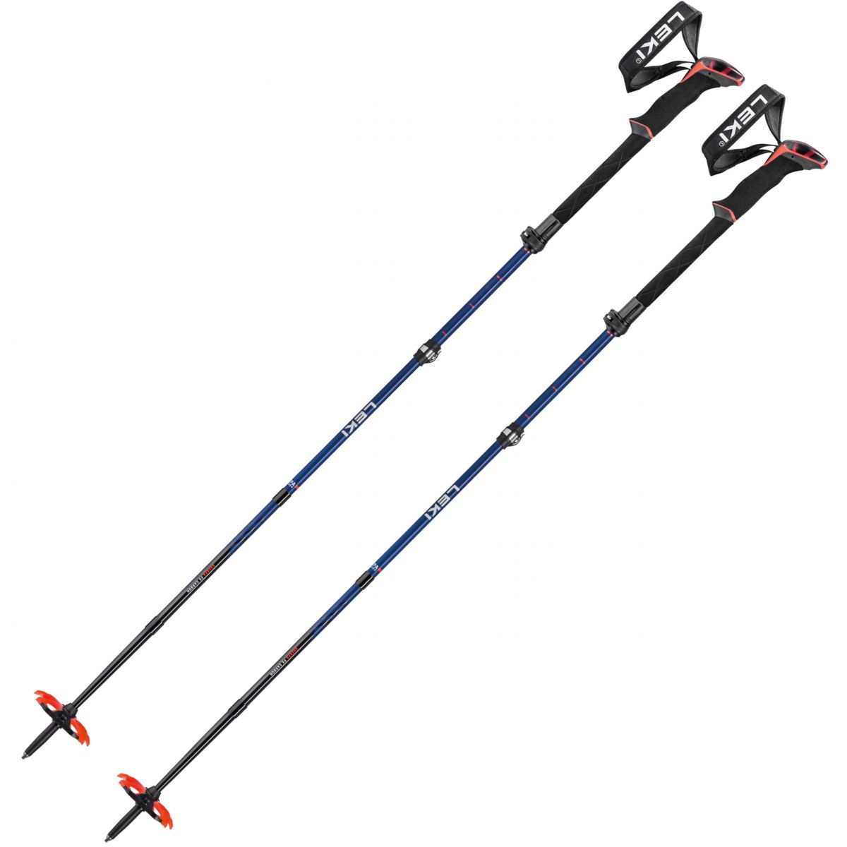 Leki Sherpa FX Carbon, Skistöcke, dunkelblau/rot — 2