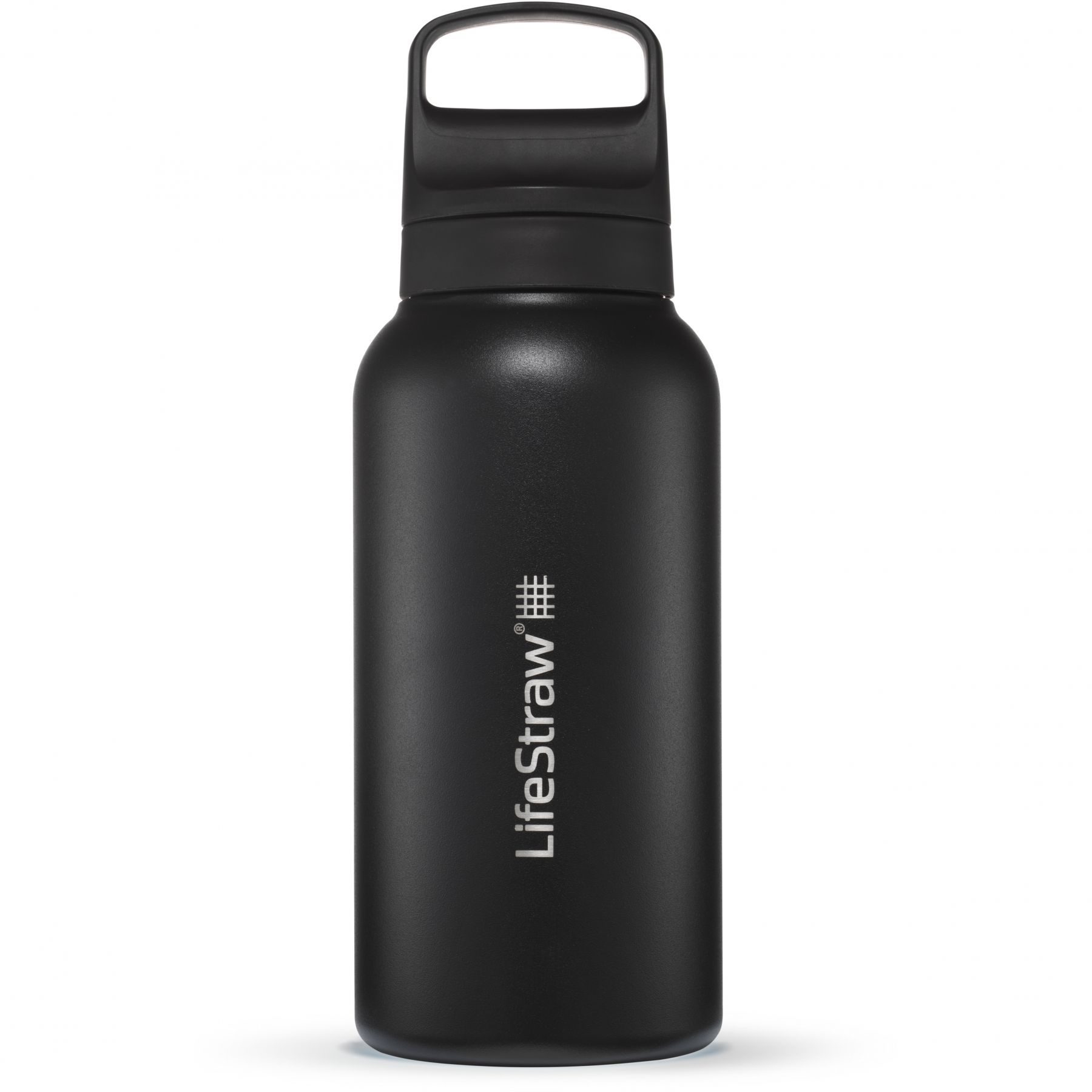 LifeStraw Go 2.0 Stainless Steel Water Filter Bottle, Schwarz