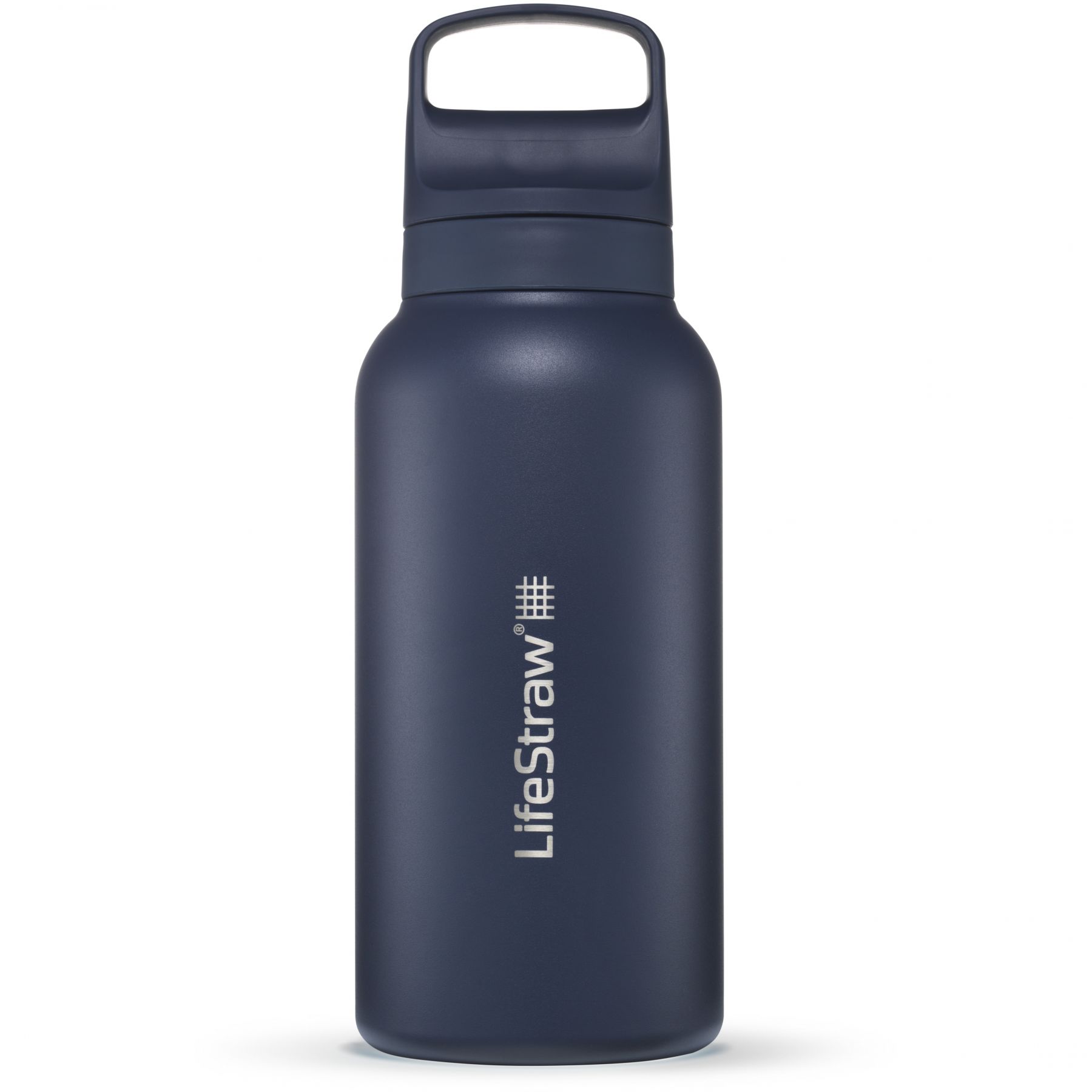 LifeStraw Go 2.0 Stainless Steel Water Filter Bottle, Wasserflasche, Dunkelblau