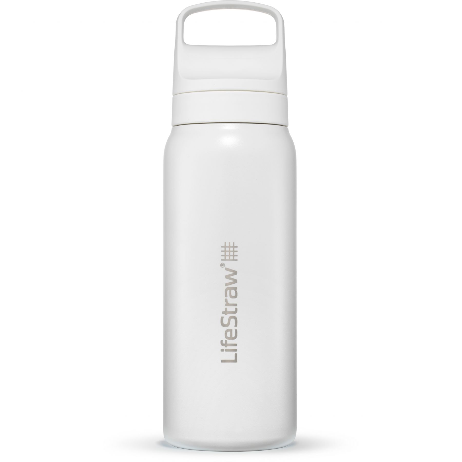 LifeStraw Go 2.0 Stainless Steel Water Filter Bottle, weiß