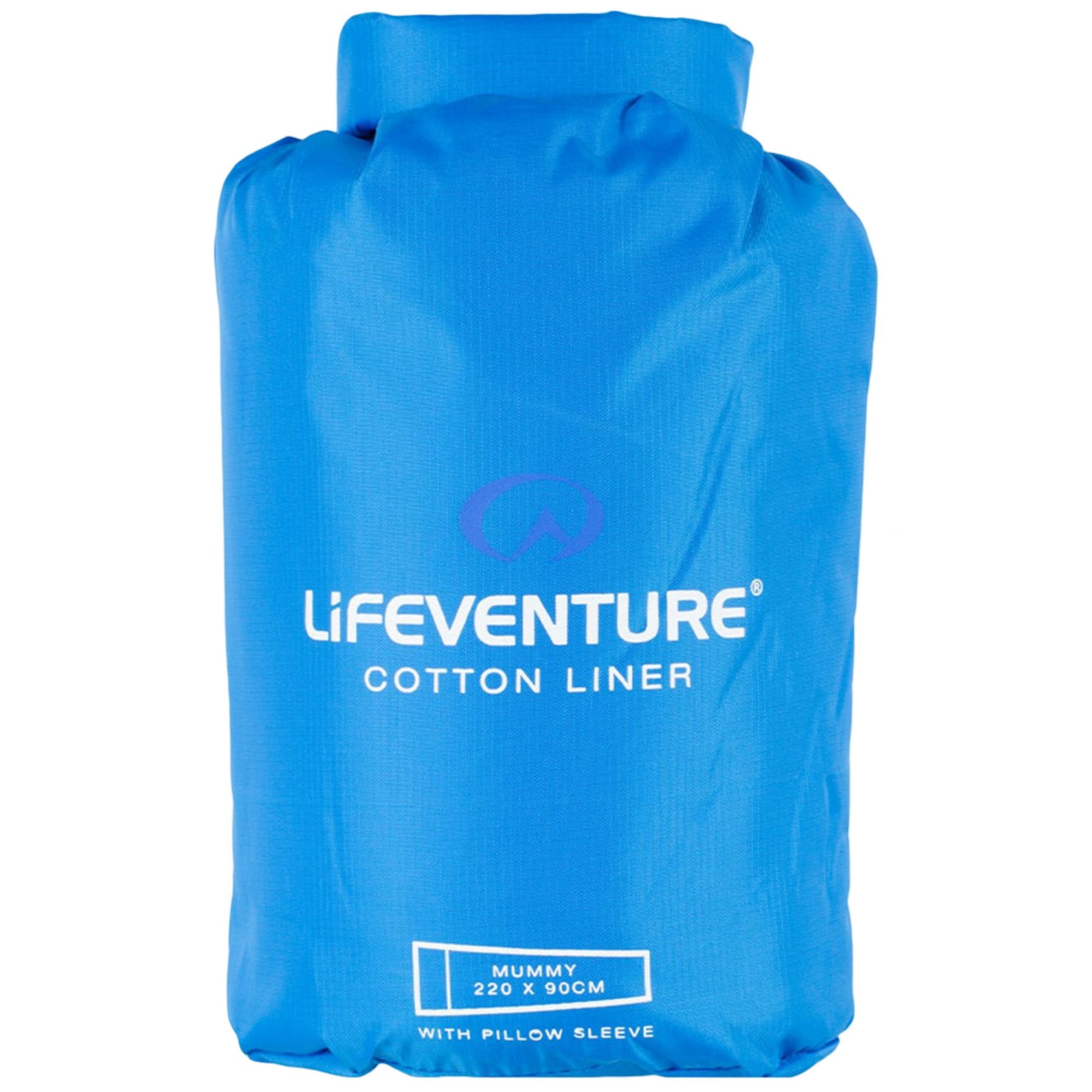 Lifeventure Baumwolle Schlafsack Liner, Mumie, Blau