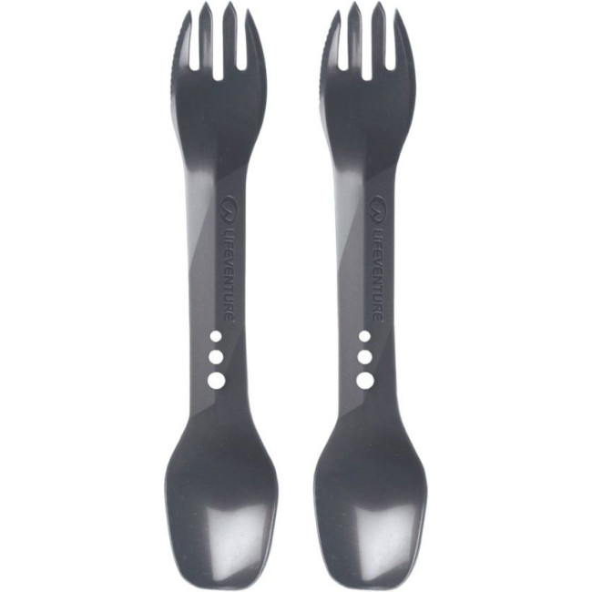 Lifeventure Ellipse Spork 2-Pack, Besteck, grau