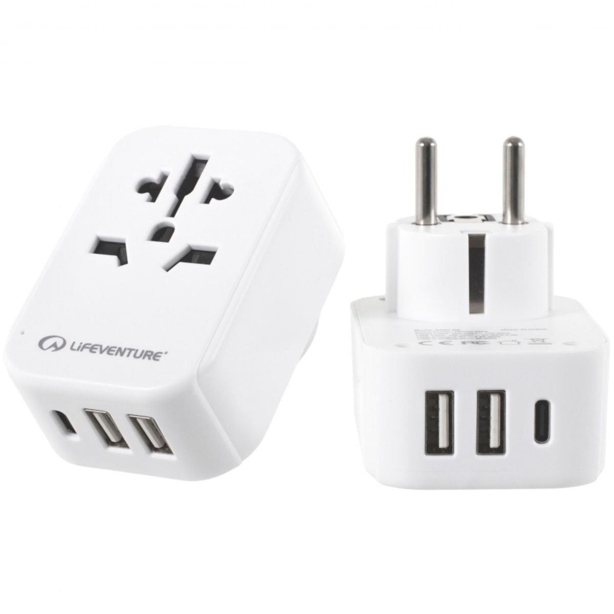 Lifeventure Europäischer Reiseadapter mit USB + USB C — 2