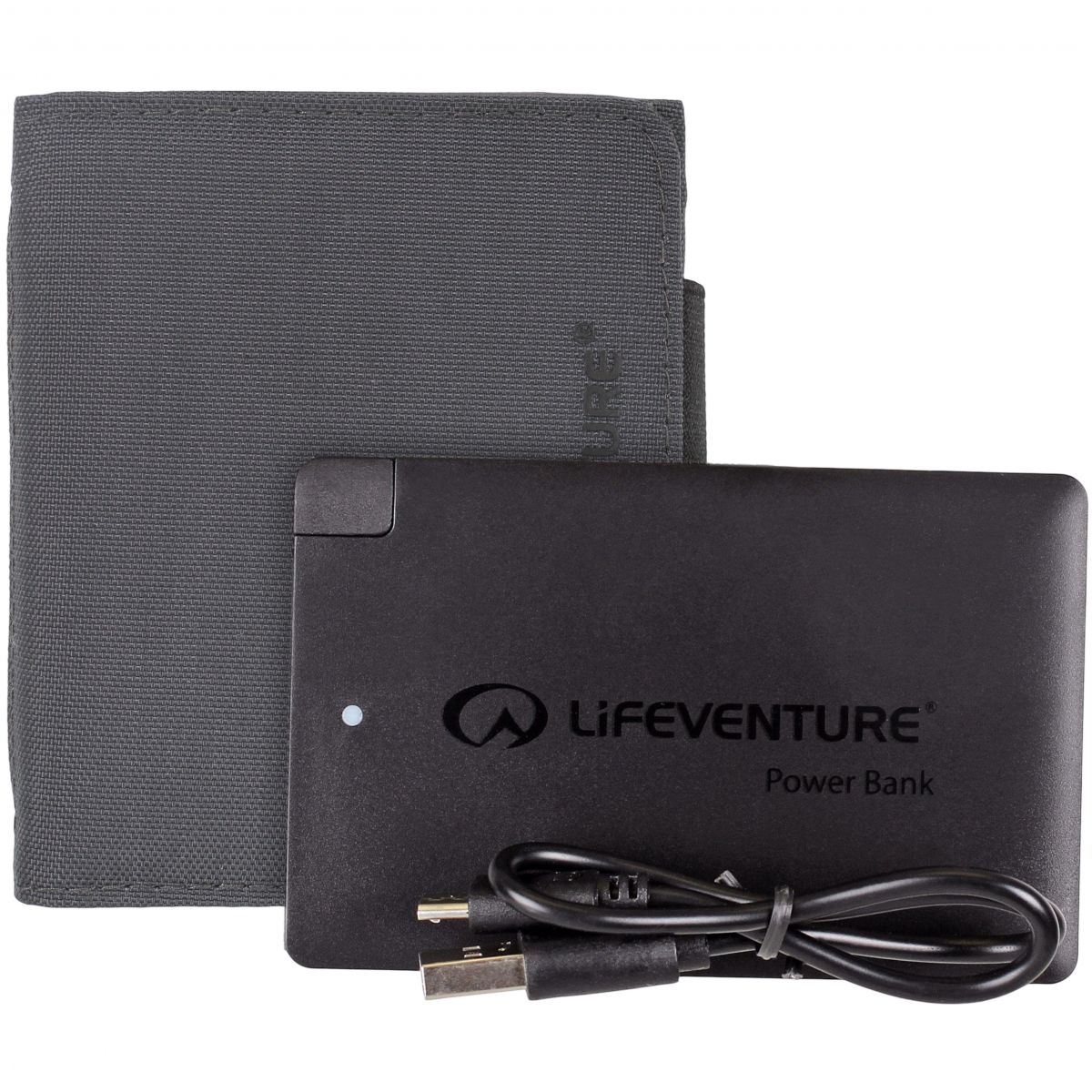 Lifeventure RFiD Charger Wallet mit Powerbank, Unisex, Schwarz — 2