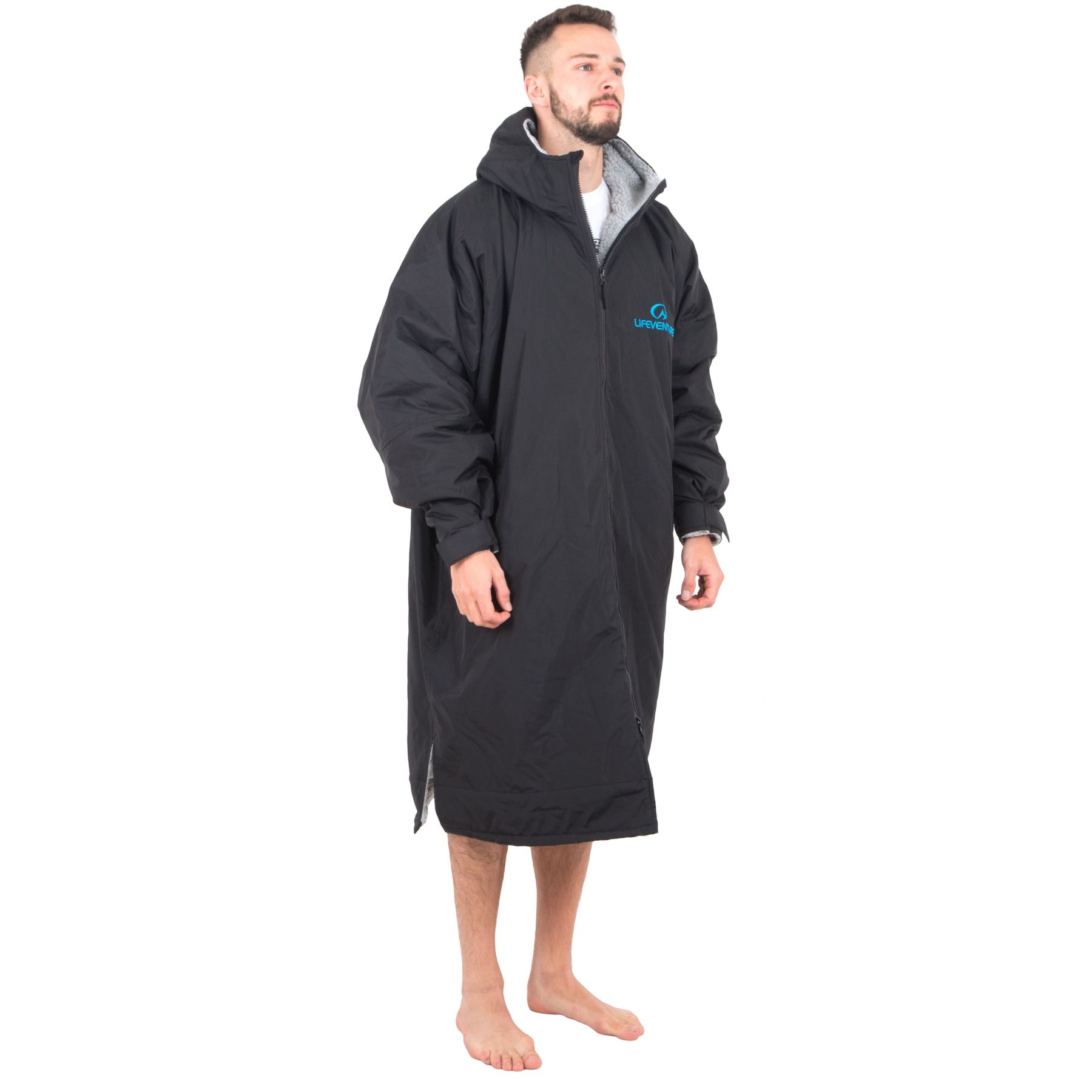 Lifeventure Thermarobe, Mantel, Unisex, Schwarz
