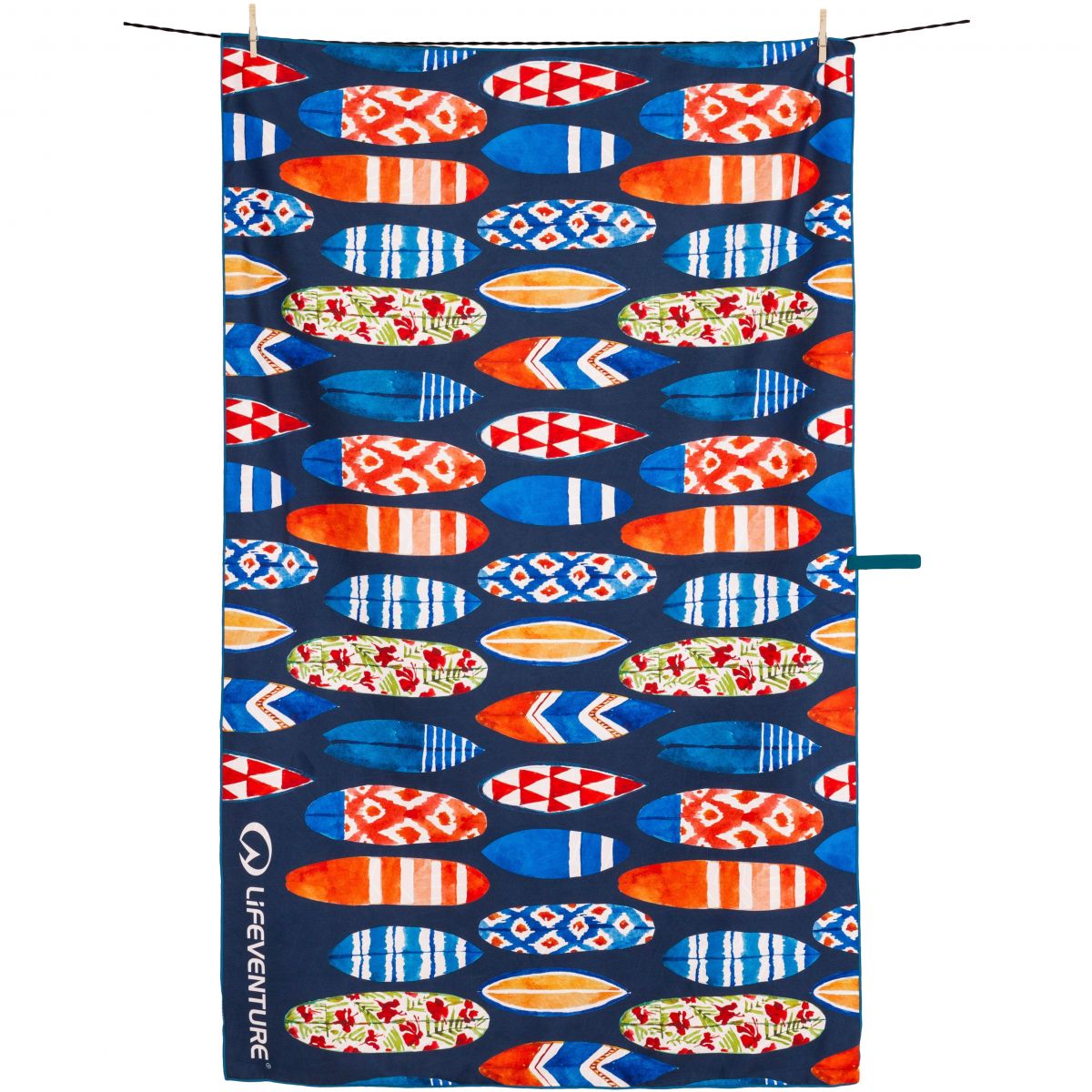 Lifeventure Trek Towel aus recyceltem SoftFibre, Surfbrett — 2