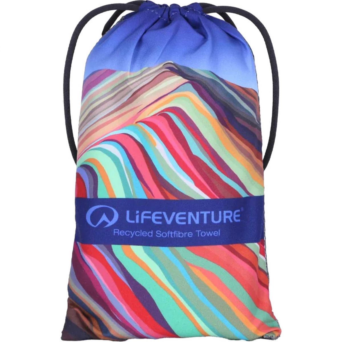 Lifeventure Trek Towel aus recyceltem SoftFibre, Unisex, Regenbogen — 2